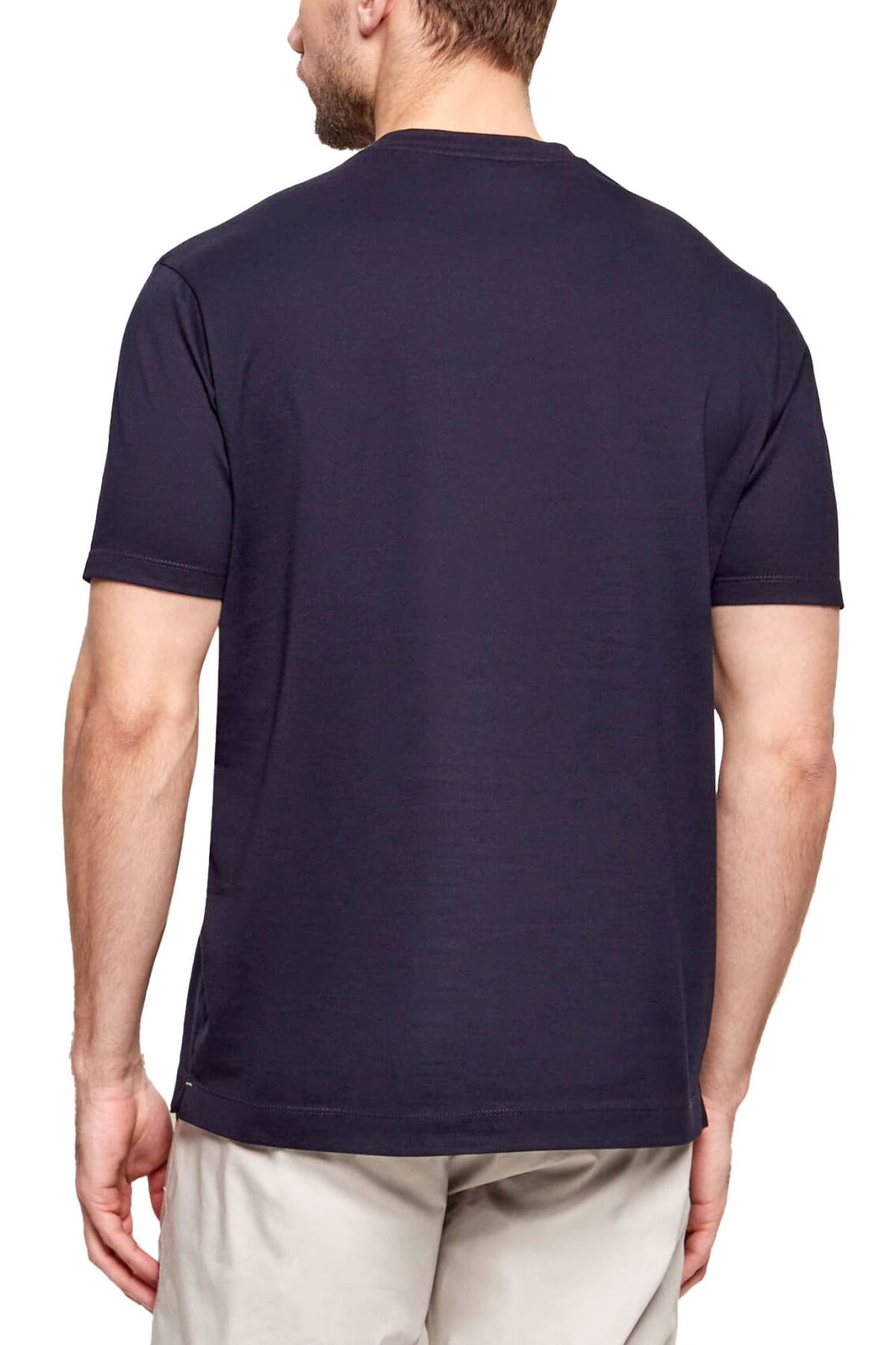 PAUL&SHARK T-SHIRT CREW NECK METALLIC LOGO ΜΠΛΕ