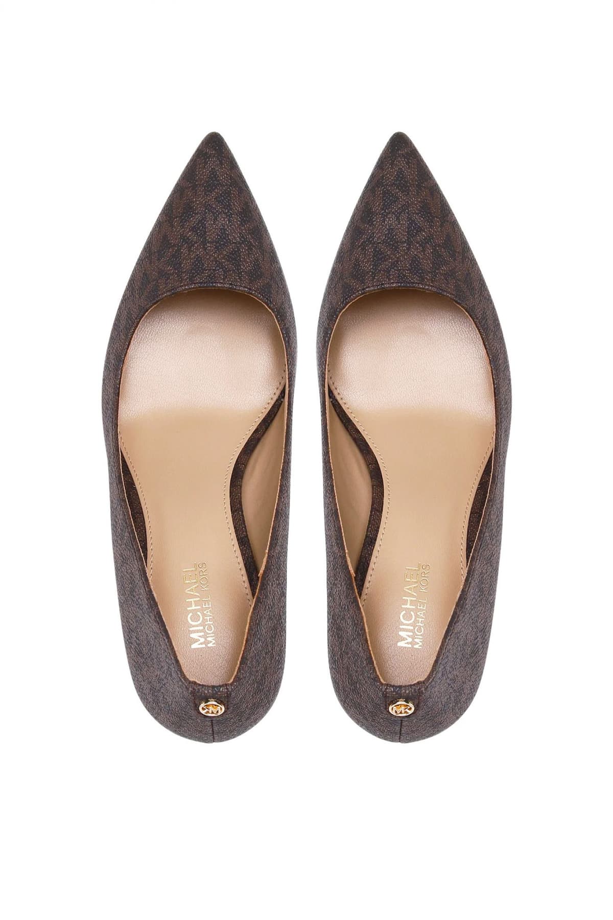 MICHAEL KORS ΠΑΠΟΥΤΣΙΑ ΓΟΒEΣ ΑLINA FLEX PUMP ALL OVER LOGO ΚΑΦΕ/ΤΑΜΠΑ