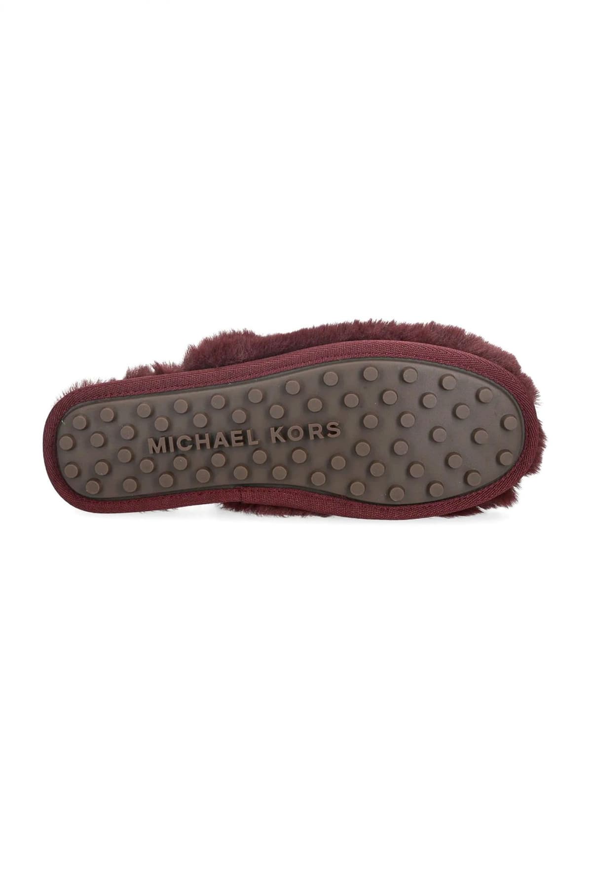 MICHAEL KORS ΠΑΠΟΥΤΣΙΑ ΠΑΝΤΟΦΛΕΣ ADA CHARM SLIPPER METAΛΛΙΚΟ LOGO ΜΠΟΡΝΤΩ