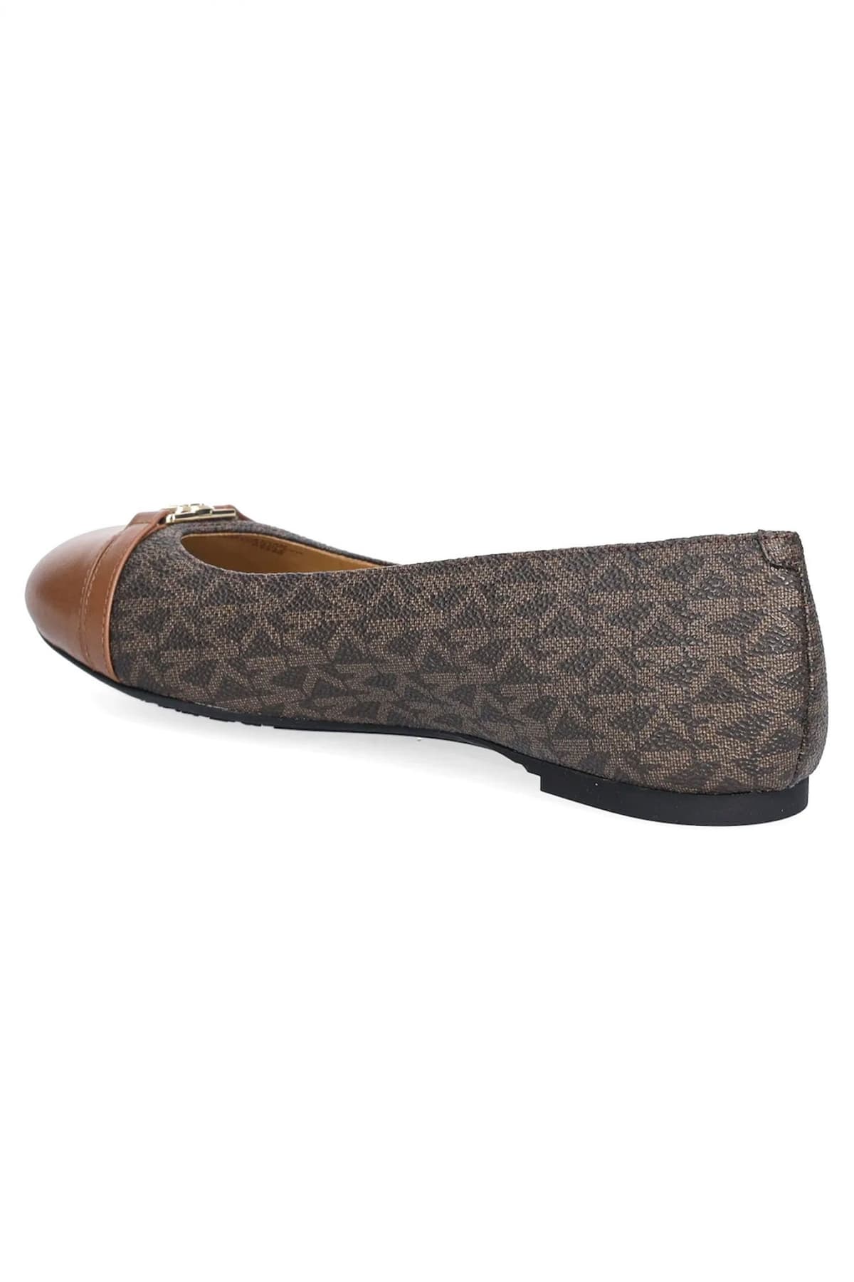 MICHAEL KORS ΠΑΠΟΥΤΣΙΑ ΜΠΑΛΑΡΙΝEΣ MANDY FLAT ALL OVER LOGO ΚΑΦΕ/ΤΑΜΠΑ