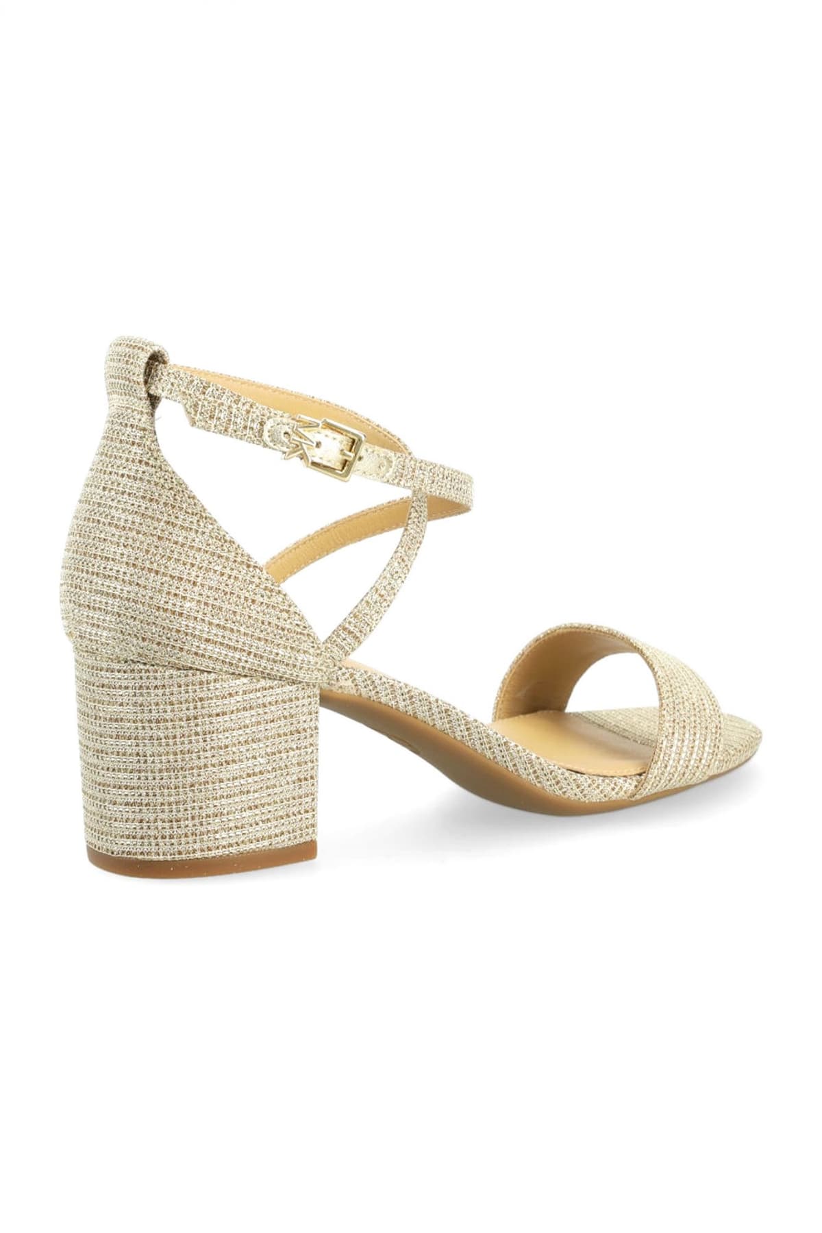 MICHAEL KORS ΠΑΠΟΥΤΣΙΑ ΠΕΔΙΛΑ SERENA FLEX SANDAL ΣΤΡΑΣ ΜΕΤΑΛΛΙΚΟ LOGO ΧΡΥΣΟ