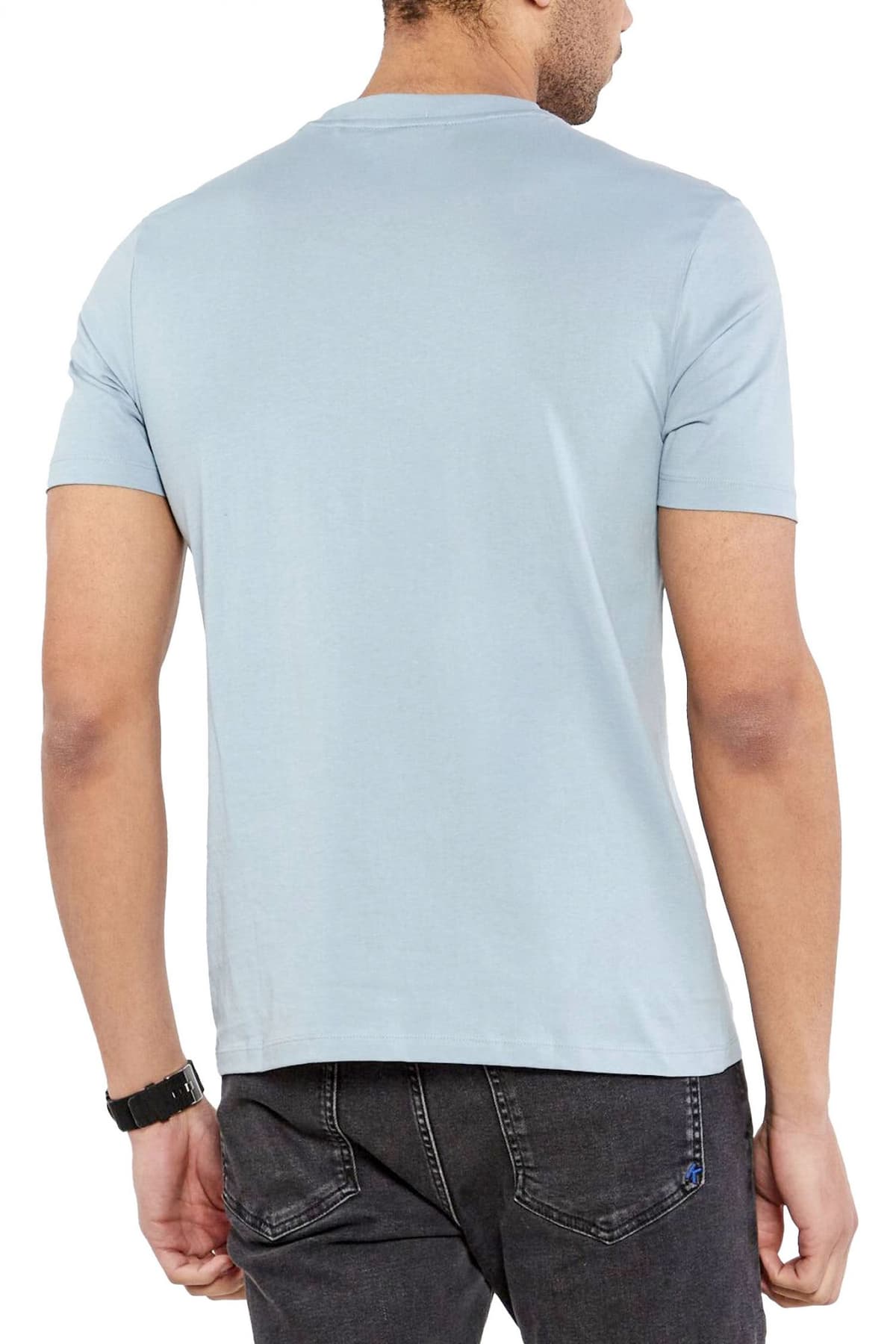 HUGO T-SHIRT DERΟ222 LOGO ΣΙΕΛ