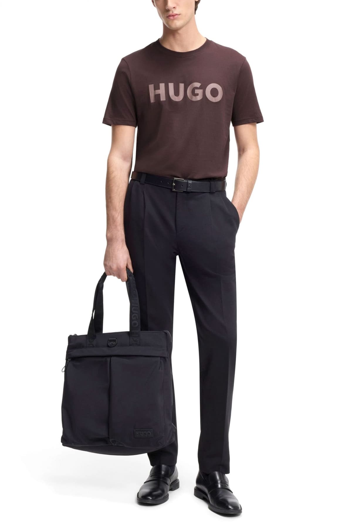 HUGO T-SHIRT DULIVIO LOGO ΜΩΒ