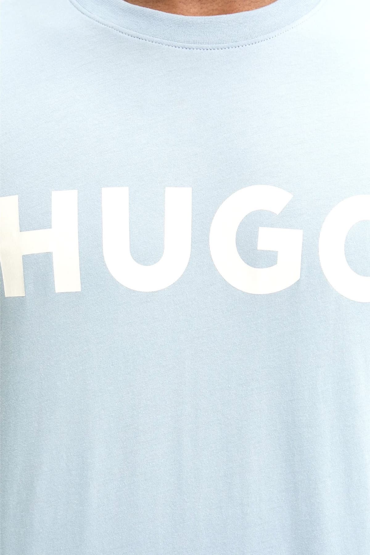 HUGO T-SHIRT DULIVIO LOGO ΣΙΕΛ