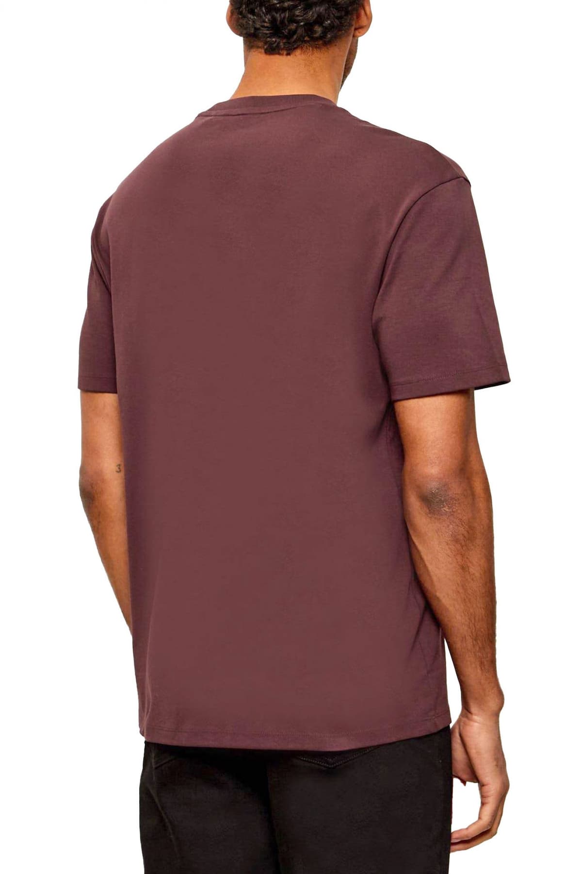 HUGO T-SHIRT DALILE LOGO ΜΕΤΑΛΛΙΚΟ ΜΩΒ