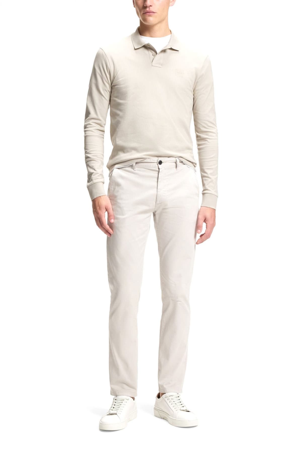 BOSS CASUAL POLO PASSERBY ΜΠΕΖ-ΓΚΡΙ