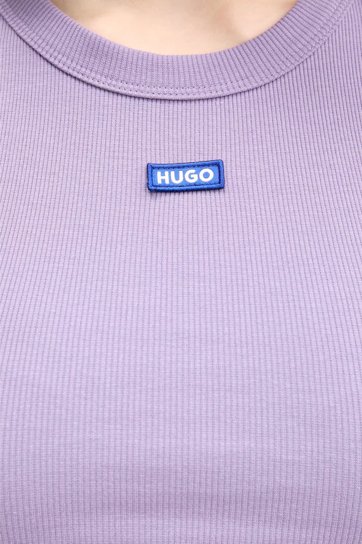 HUGO BLUE TANK TOP CROPPED BABY TANK_B LOGO ΜΩΒ