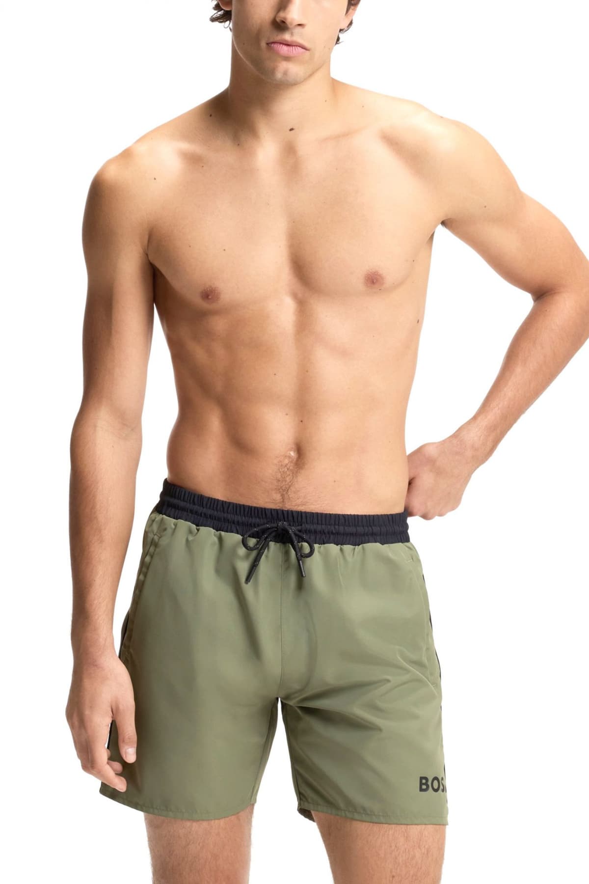 BOSS BEACHWEAR ΜΑΓΙΩ STARFISH ΧΑΚΙ