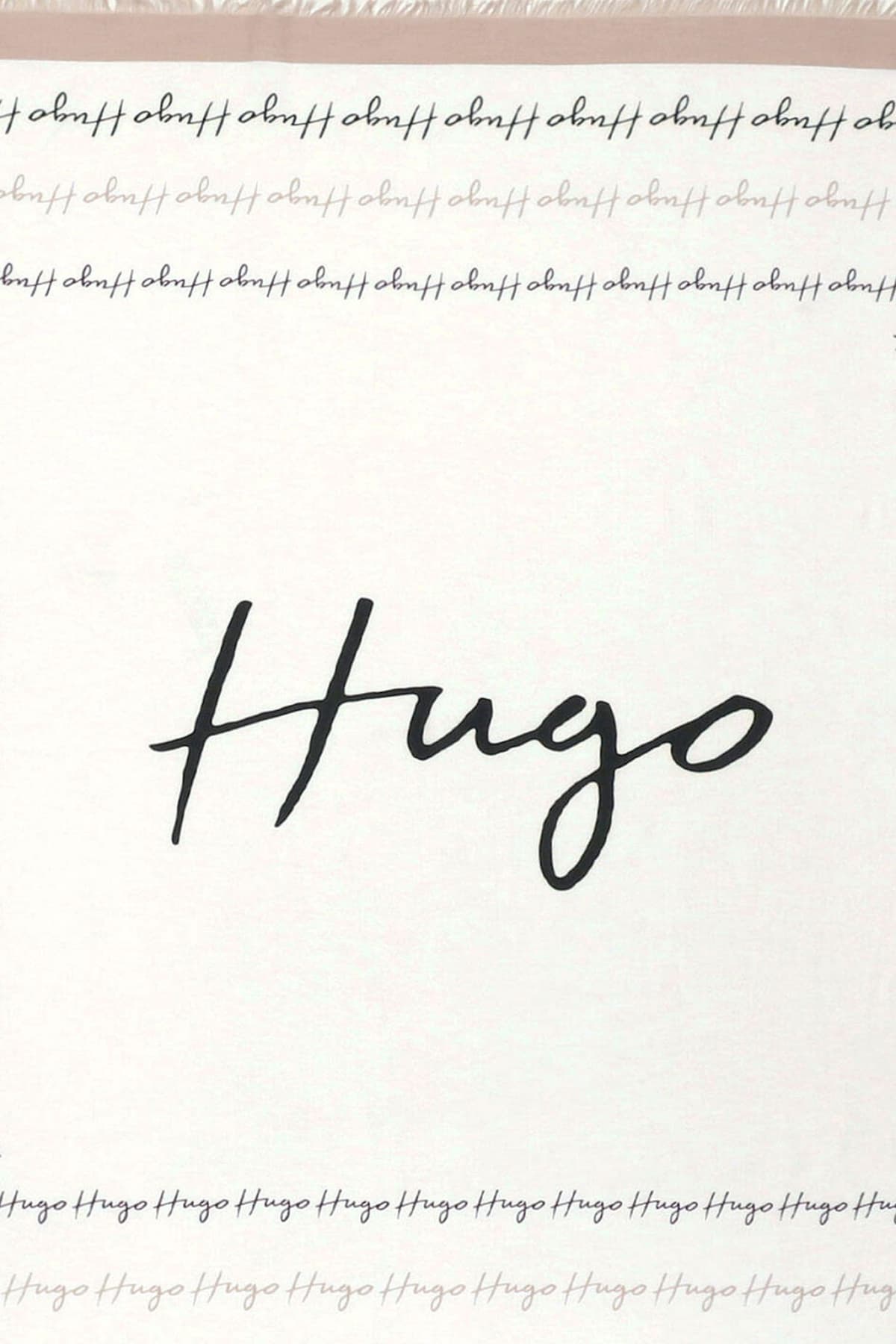 HUGO ΦΟΥΛΑΡΙ ALYSIA_120*120 LOGO ΜΠΕΖ-ΕΚΡΟΥ