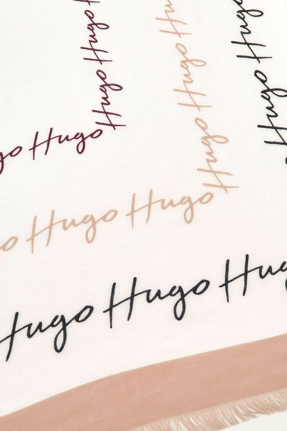 HUGO ΦΟΥΛΑΡΙ ALYSIA_120*120 LOGO ΜΠΕΖ-ΕΚΡΟΥ