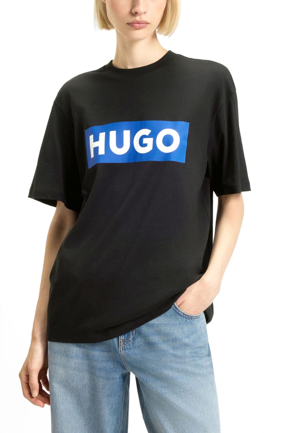 HUGO BLUE T-SHIRT NICO ΜΑΥΡΟ