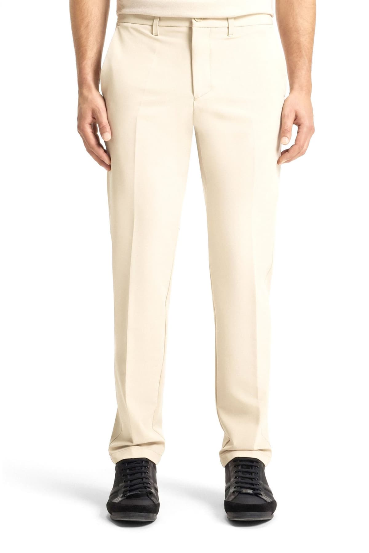 BOSS ATHLEISURE ΠΑΝΤΕΛΟΝΙ CHINO SLIM FIT T_COMMUTER-SLIM ΜΠΕΖ