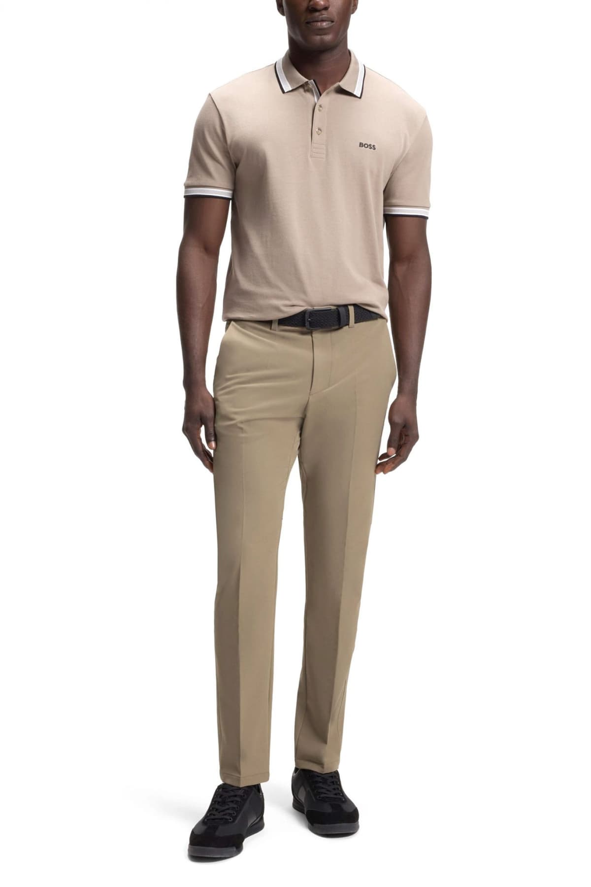 BOSS ATHLEISURE ΠΑΝΤΕΛΟΝΙ CHINO SLIM FIT T_COMMUTER-SLIM ΜΠΕΖ