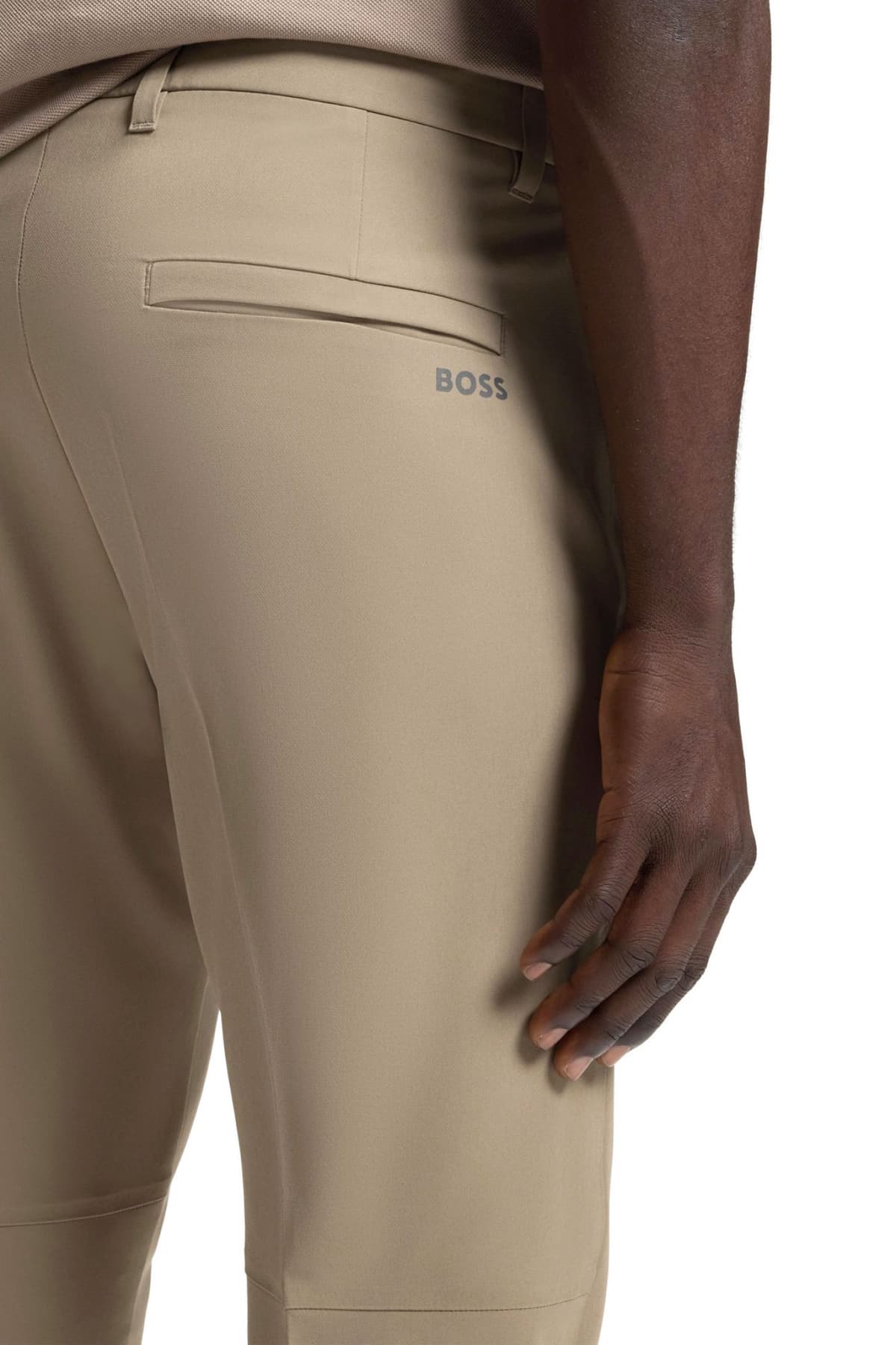 BOSS ATHLEISURE ΠΑΝΤΕΛΟΝΙ CHINO SLIM FIT T_COMMUTER-SLIM ΜΠΕΖ