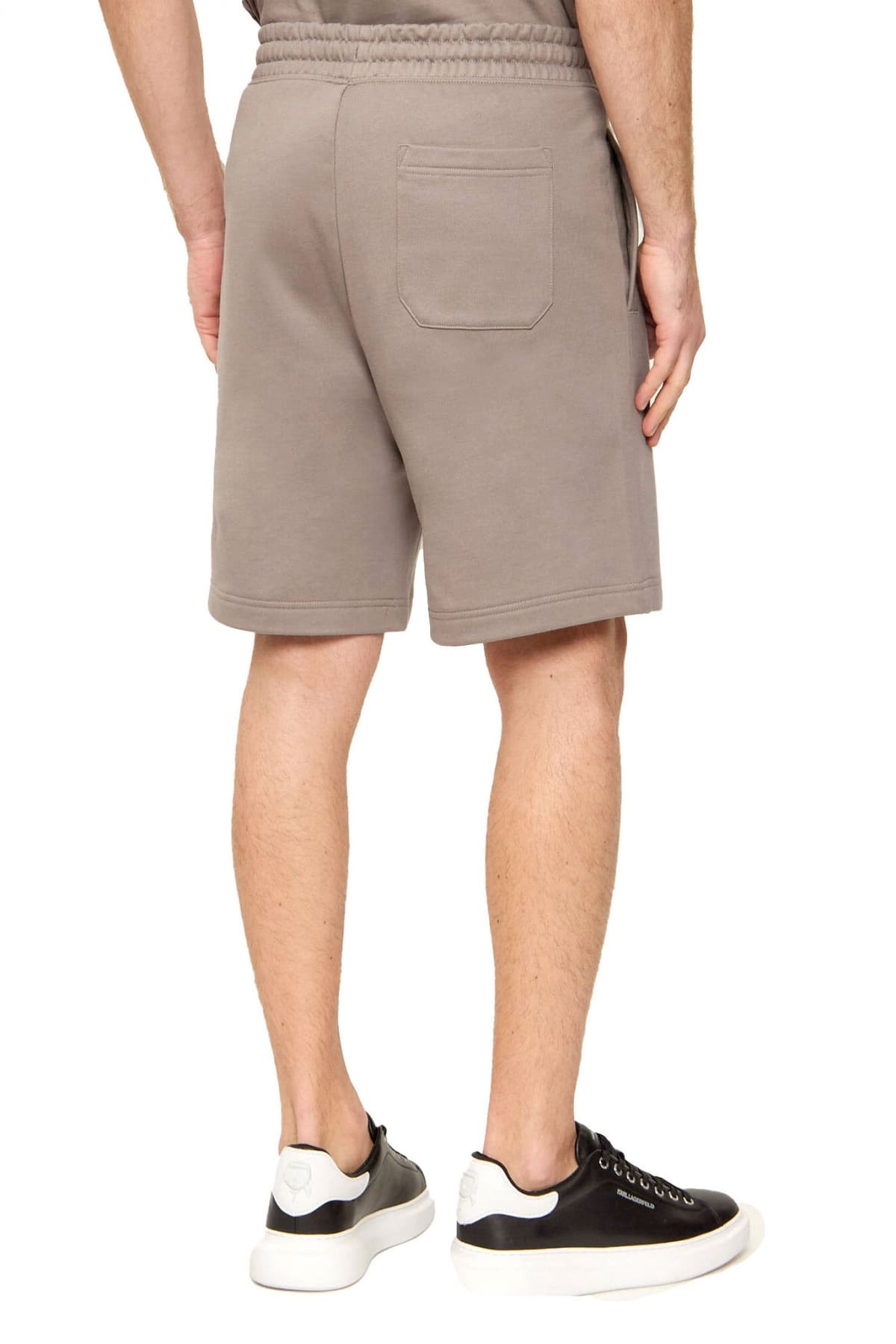 HUGO ΒΕΡΜΟΥΔΑ DINKOE LOGO ΓΚΡΙ-ΚΑΦΕ