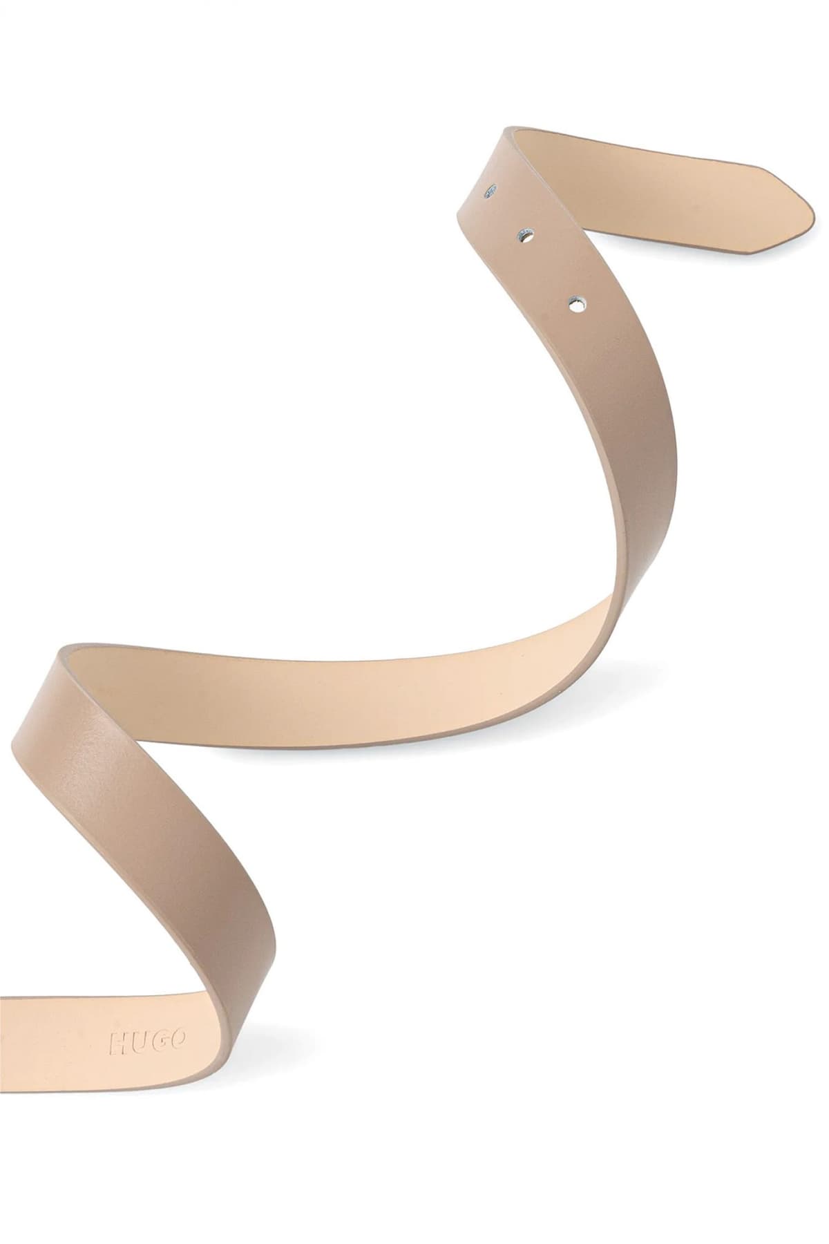 HUGO ΖΩΝΗ ZOEY_HU-GO_SZ25 ΔΕΡΜΑ LOGO ΜΕΤΑΛΛΙΚΟ ΜΠΕΖ