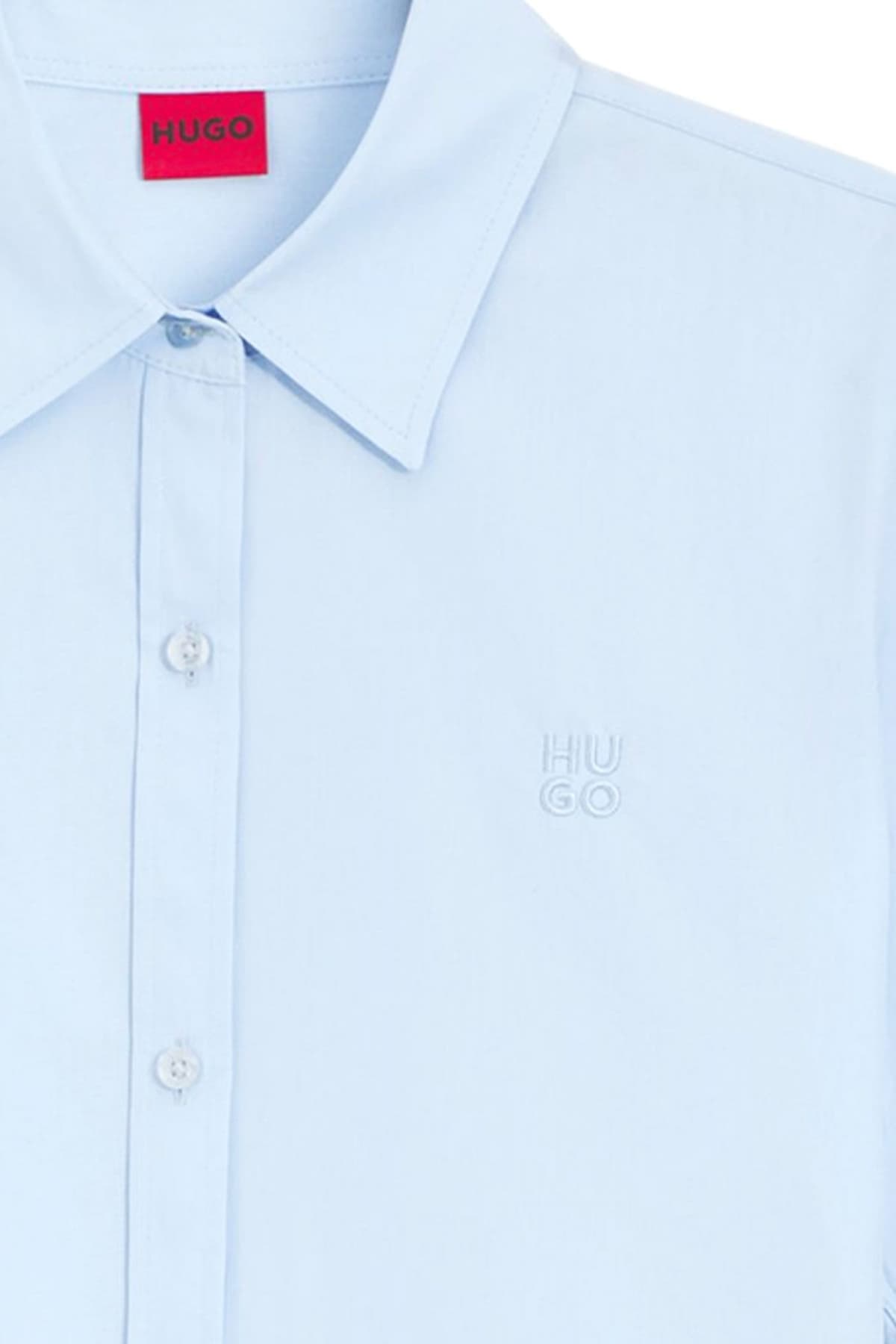 HUGO ΠΟΥΚΑΜΙΣΟ THE SUMMER SHIRT LOGO ΣΙΕΛ
