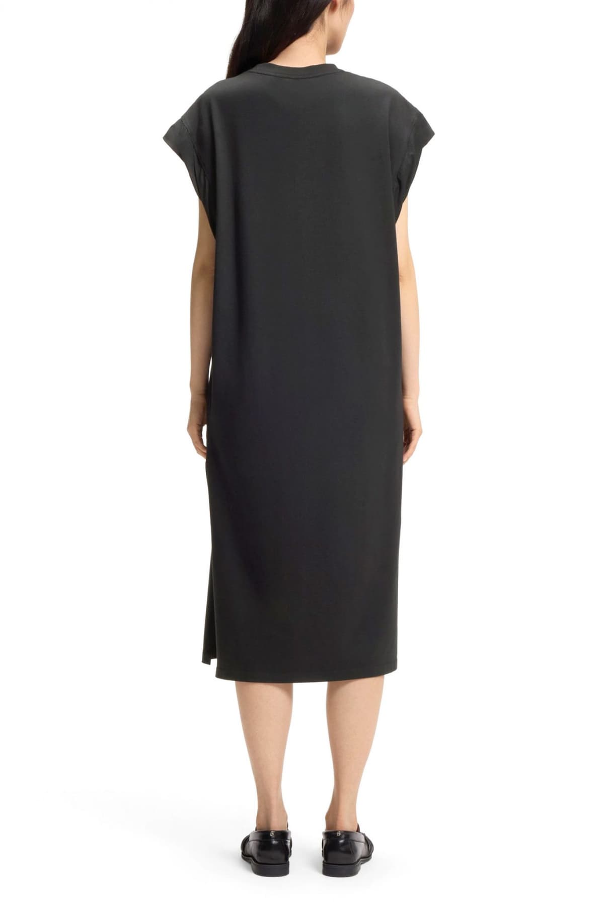 BOSS CASUAL ΦΟΡΕΜΑ MIDI C_EDRESS_5 ΑΝΟΙΓΜΑΤΑ ΚΑΤΩ LOGO ΜΑΥΡΟ