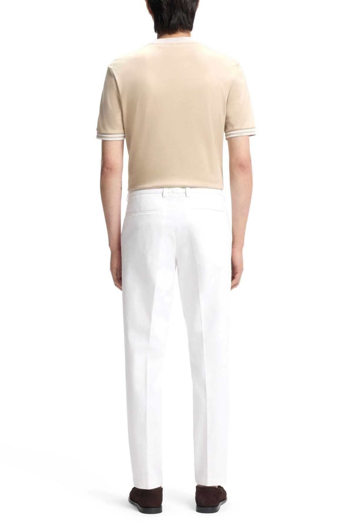 BOSS ΠΑΝΤΕΛΟΝΙ CHINO SLIM FIT HIGH MOTION H-KAITON1 ΛΕΥΚΟ