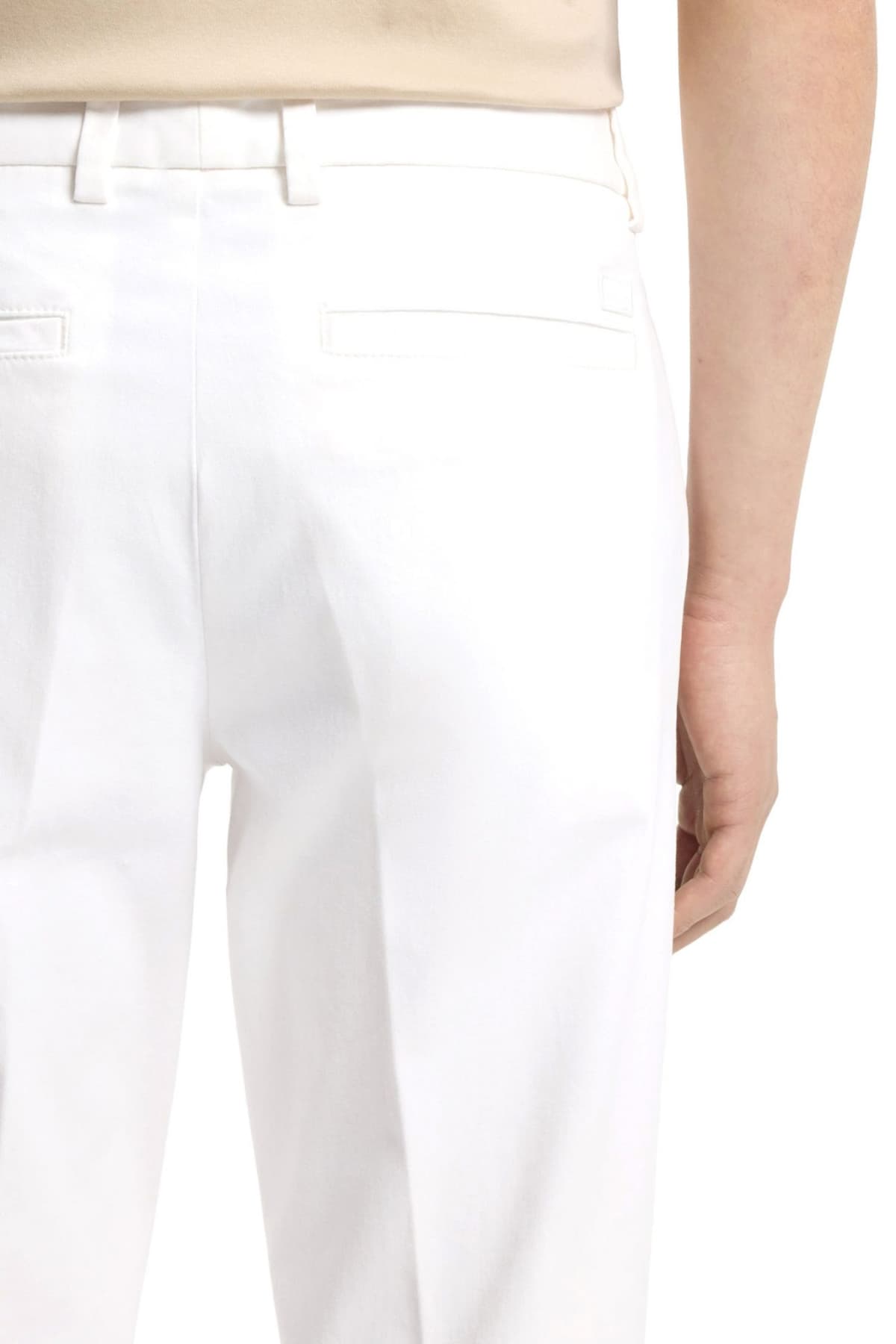 BOSS ΠΑΝΤΕΛΟΝΙ CHINO SLIM FIT HIGH MOTION H-KAITON1 ΛΕΥΚΟ