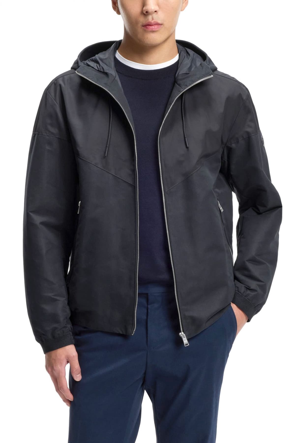 BOSS ΜΠΟΥΦΑΝ JACKET ΚΟΥΚΟΥΛΑ H-CIRENO4 ΜΠΛΕ