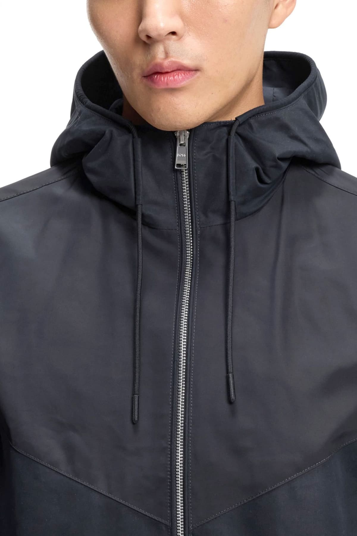 BOSS ΜΠΟΥΦΑΝ JACKET ΚΟΥΚΟΥΛΑ H-CIRENO4 ΜΠΛΕ