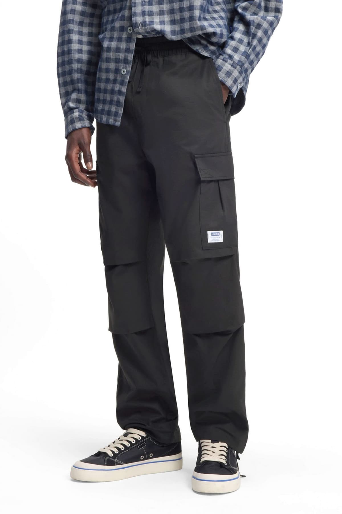 HUGO BLUE ΠΑΝΤΕΛΟΝΙ CARGO GADIC242 ΜΑΥΡΟ