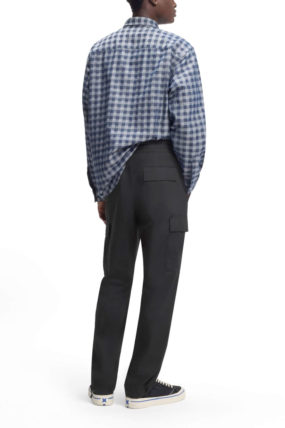 HUGO BLUE ΠΑΝΤΕΛΟΝΙ CARGO GADIC242 ΜΑΥΡΟ