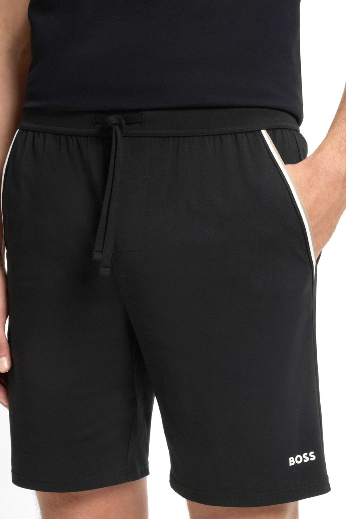 BOSS HOMEWEAR ΒΕΡΜΟΥΔΑ UNIQUE SHORTS CW ΜΑΥΡΟ