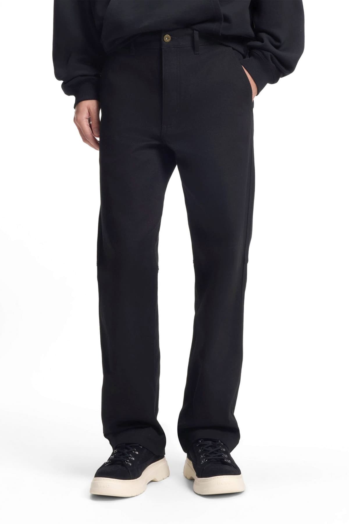 HUGO BLUE ΠΑΝΤΕΛΟΝΙ CHINO ZARIK253 ΜΑΥΡΟ