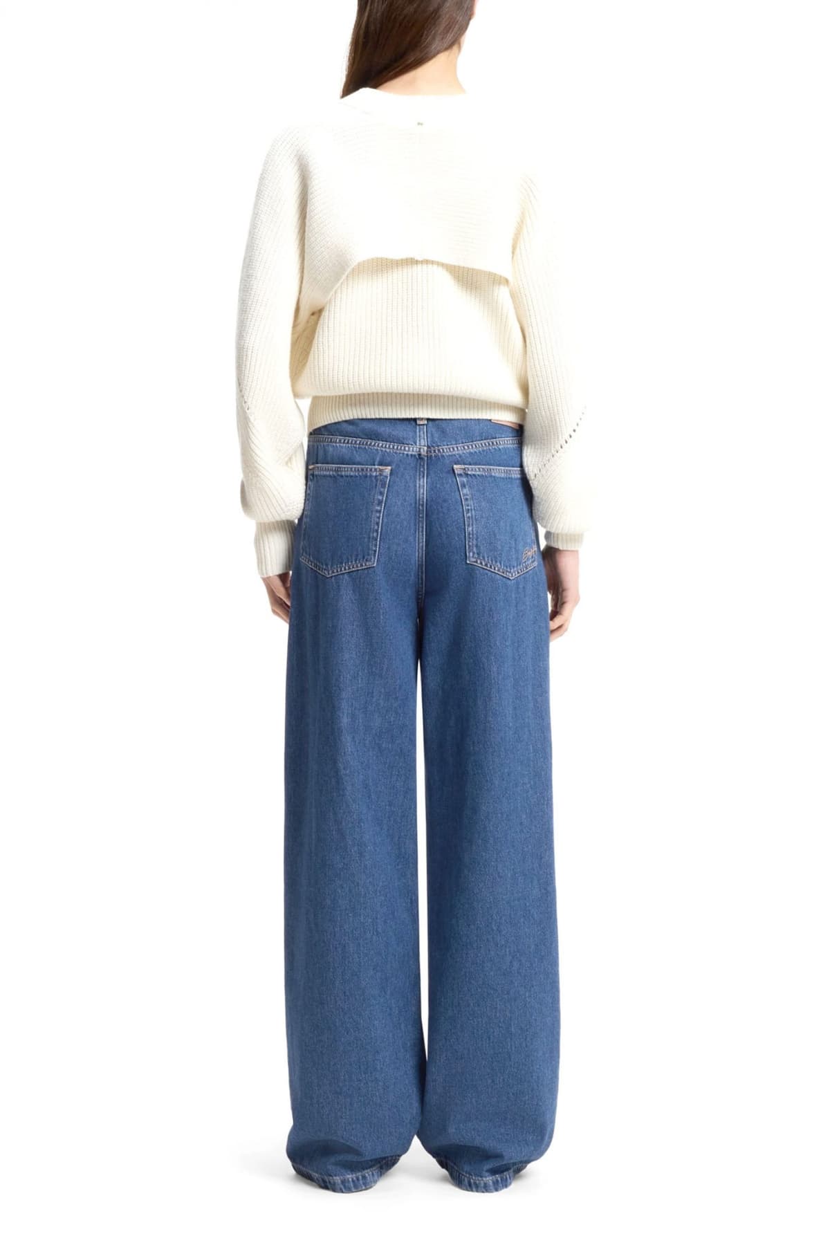 BOSS CASUAL ΠΑΝΤΕΛΟΝΙ JEANS C_MARLENE HR 10.0 REGULAR/WIDE HIGH RISE ΜΠΛΕ