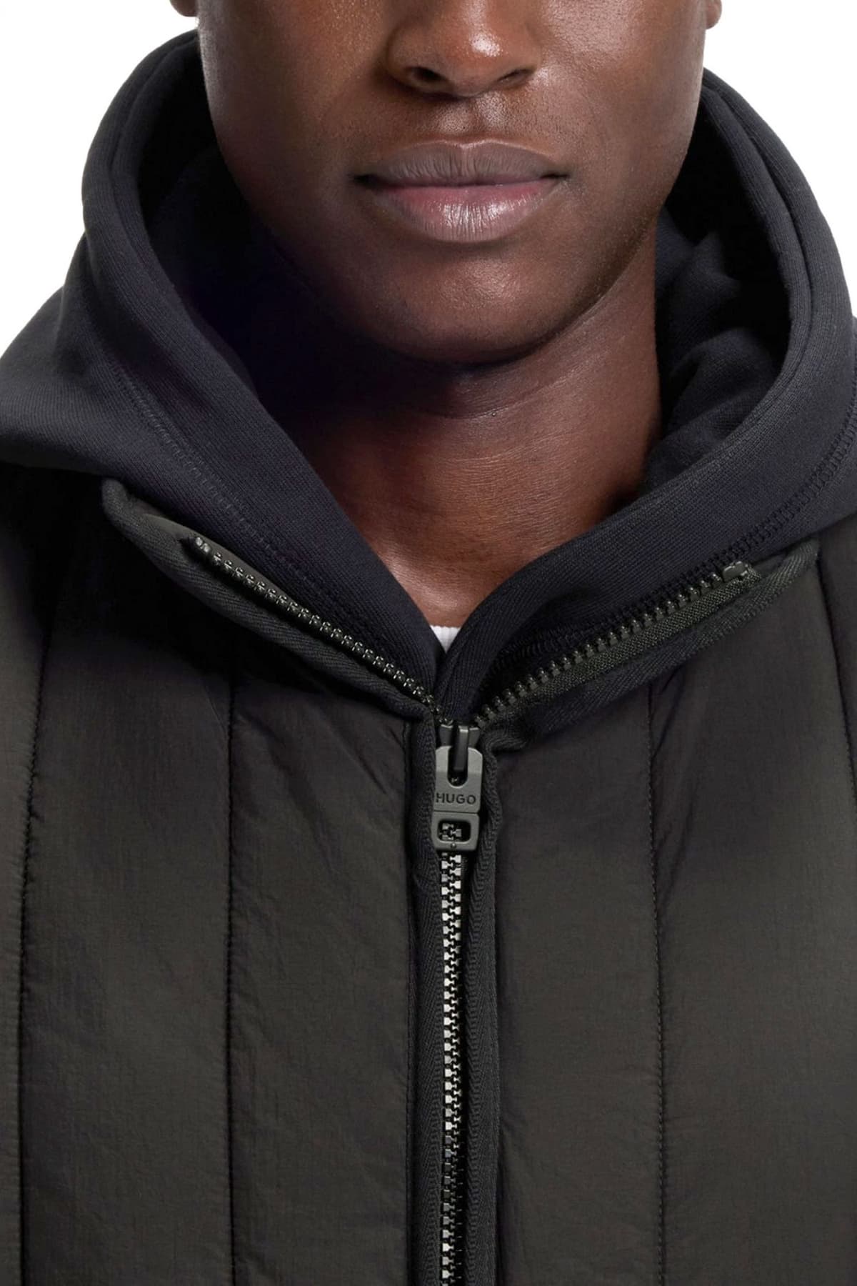 HUGO ΑΜΑΝΙΚΟ BRENO2611 LOGO ΜΑΥΡΟ