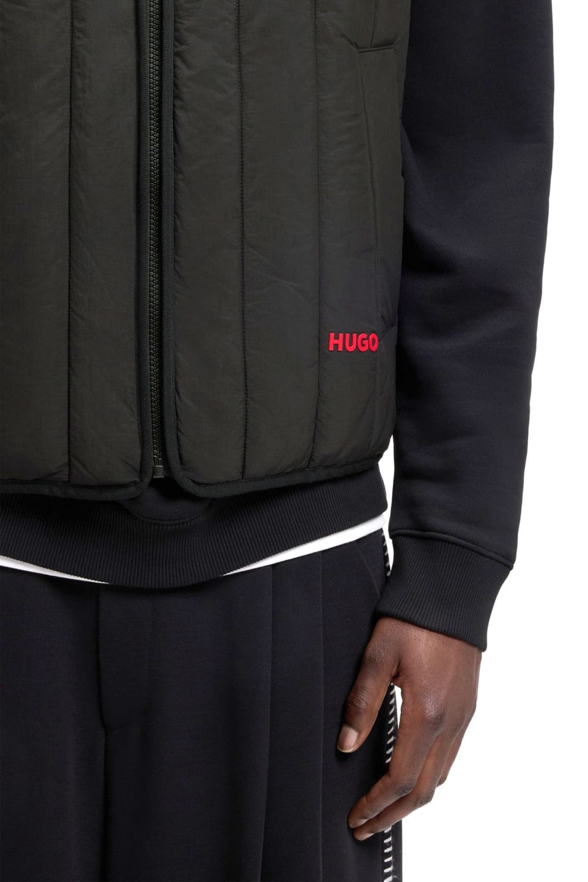 HUGO ΑΜΑΝΙΚΟ BRENO2611 LOGO ΜΑΥΡΟ