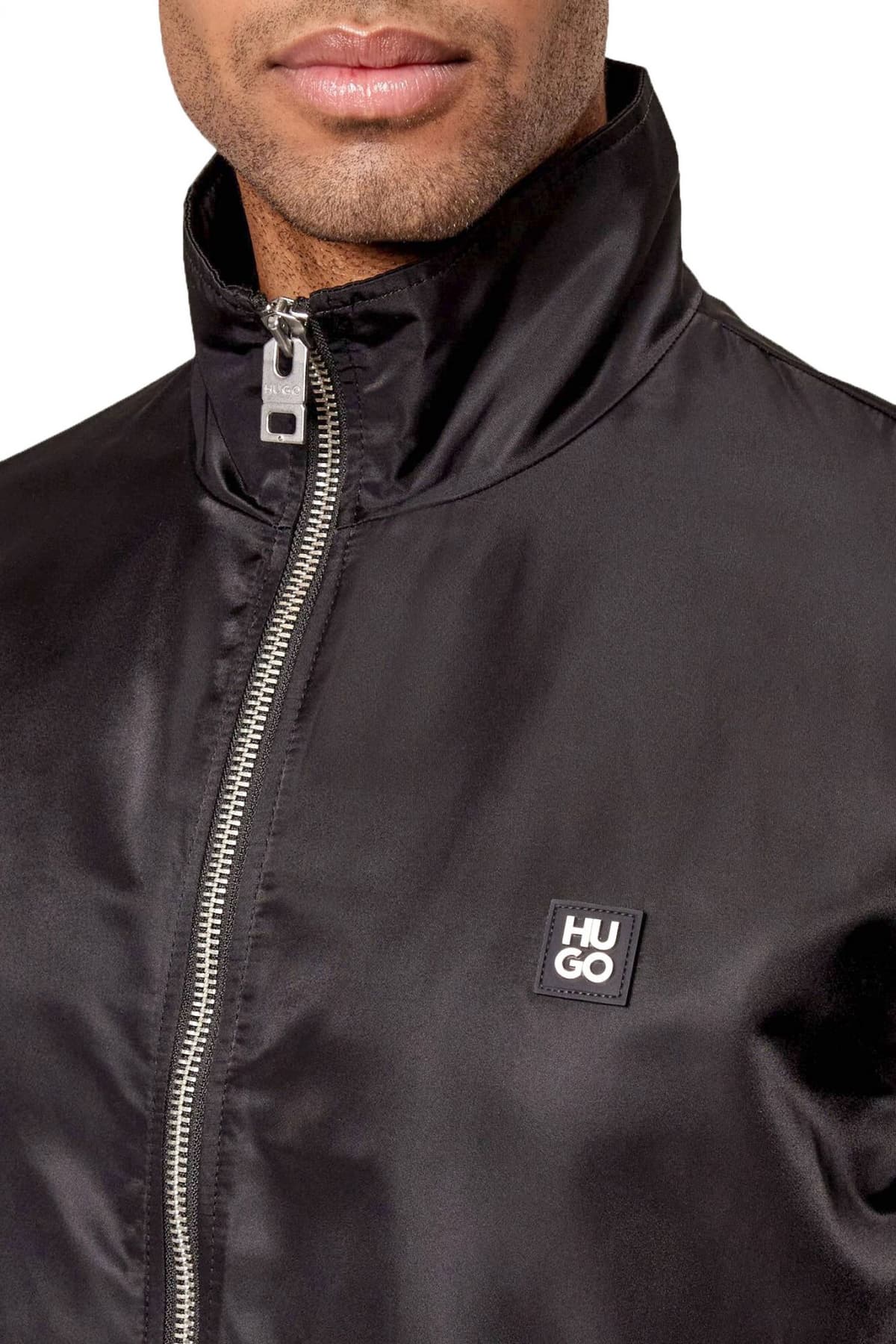 HUGO ΜΠΟΥΦΑΝ BAPONO2611 LOGO ΜΕΤΑΛΛΙΚΟ ΜΑΥΡΟ