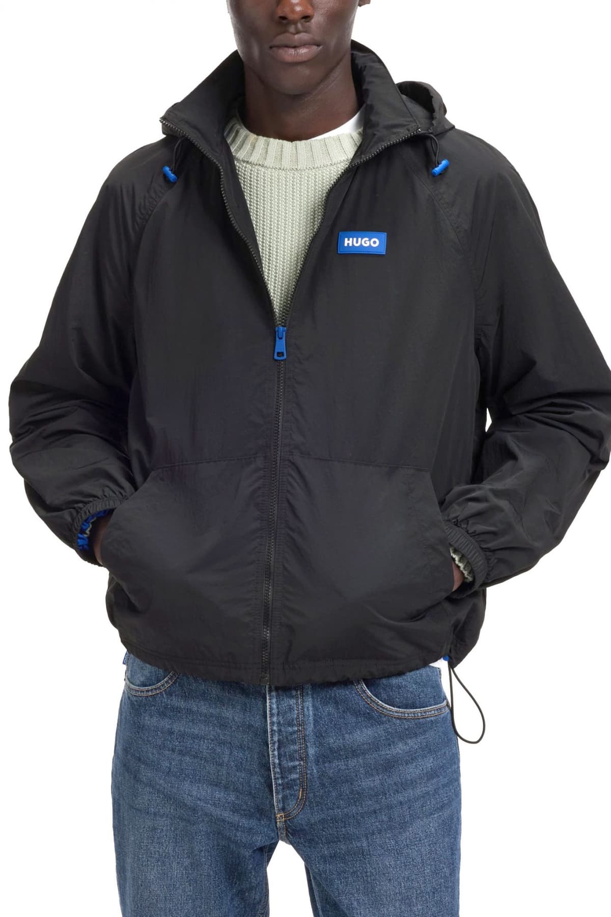 HUGO BLUE ΜΠΟΥΦΑΝ JACKET BENTO2611 ΜΑΥΡΟ