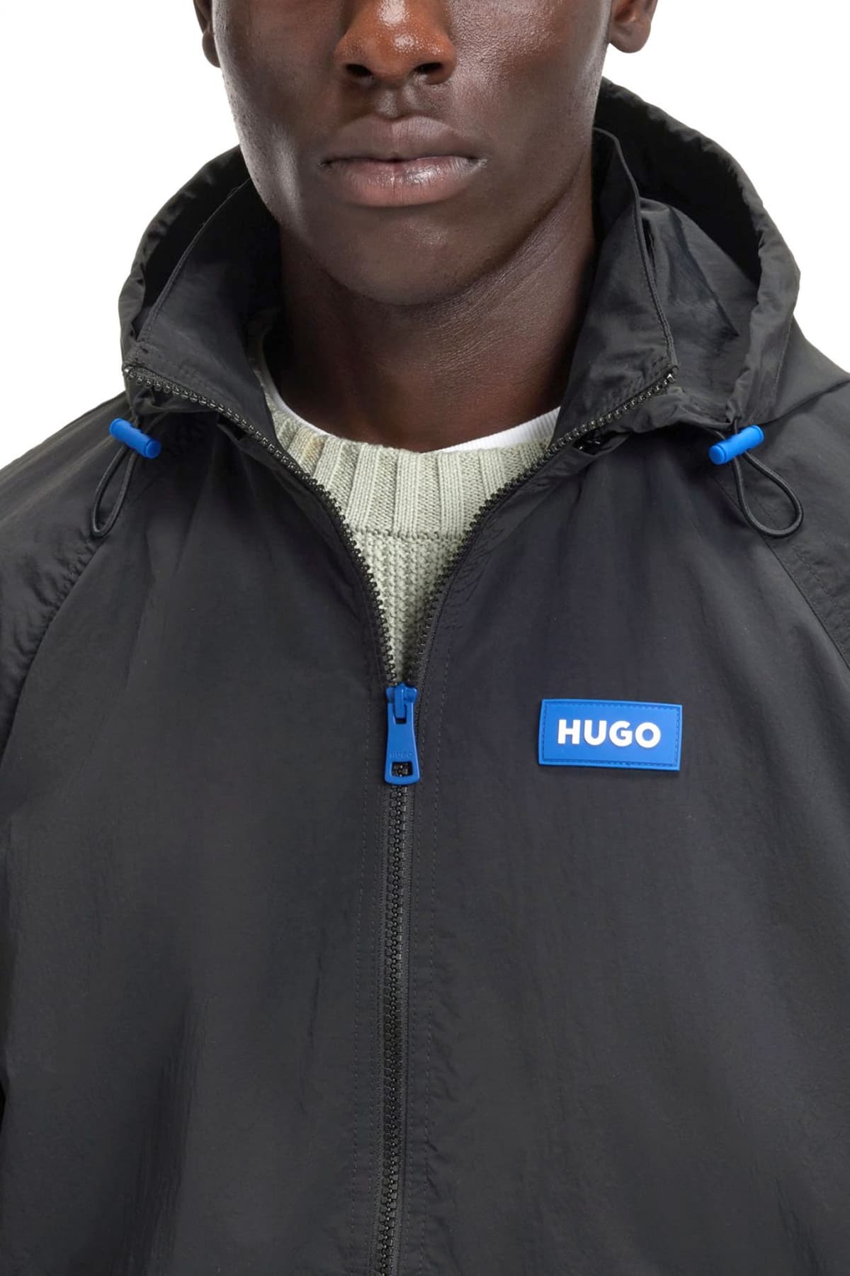 HUGO BLUE ΜΠΟΥΦΑΝ JACKET BENTO2611 ΜΑΥΡΟ