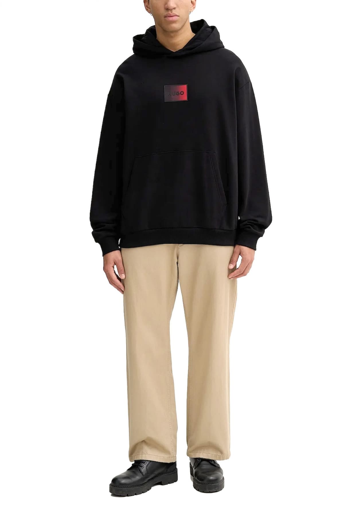 HUGO ΦΟΥΤΕΡ HOODIE DANOHOOD LOGO ΜΑΥΡΟ