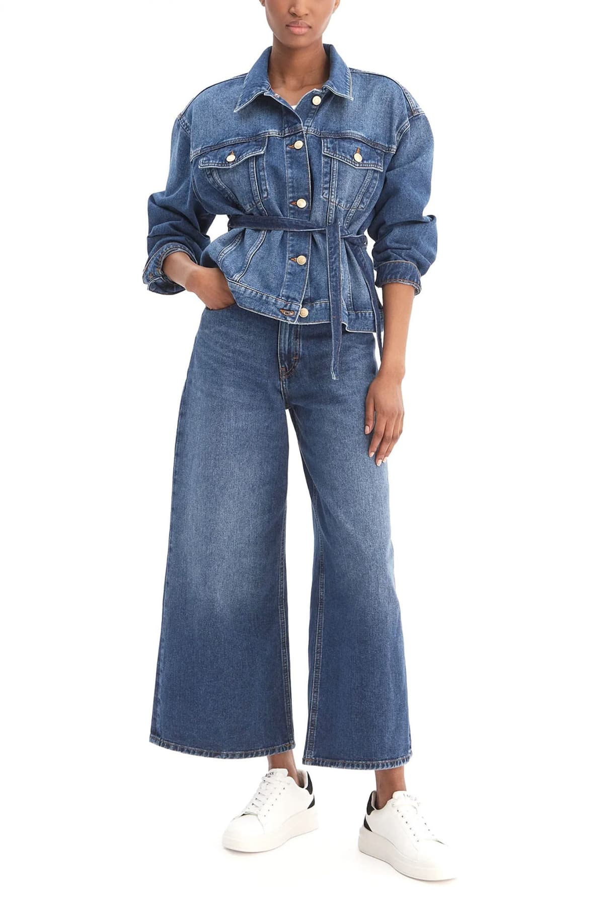 HUGO ΜΠΟΥΦΑΝ DENIM GIZIE ΑΠΟΣΠΩΜΕΝΗ ΖΩΝΗ ΜΠΛΕ