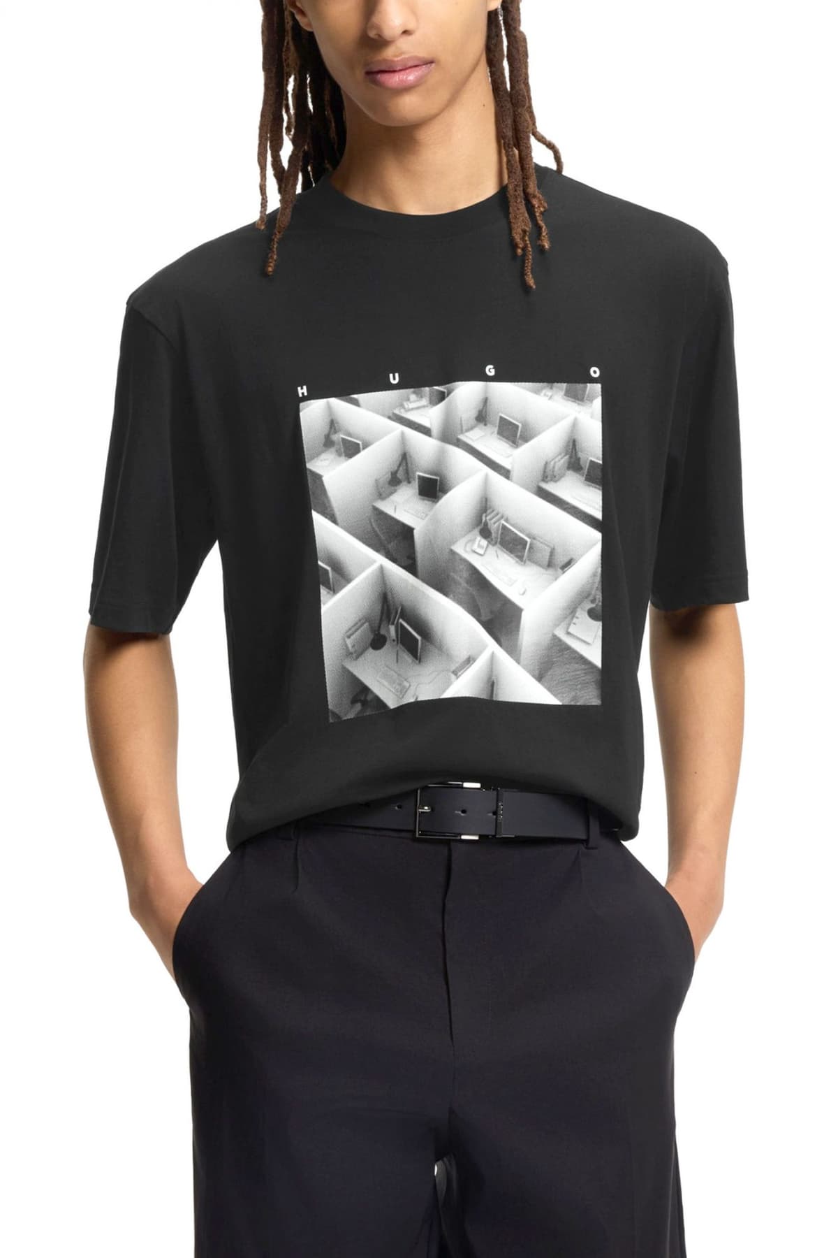 Men's T-Shirts Hugo Black