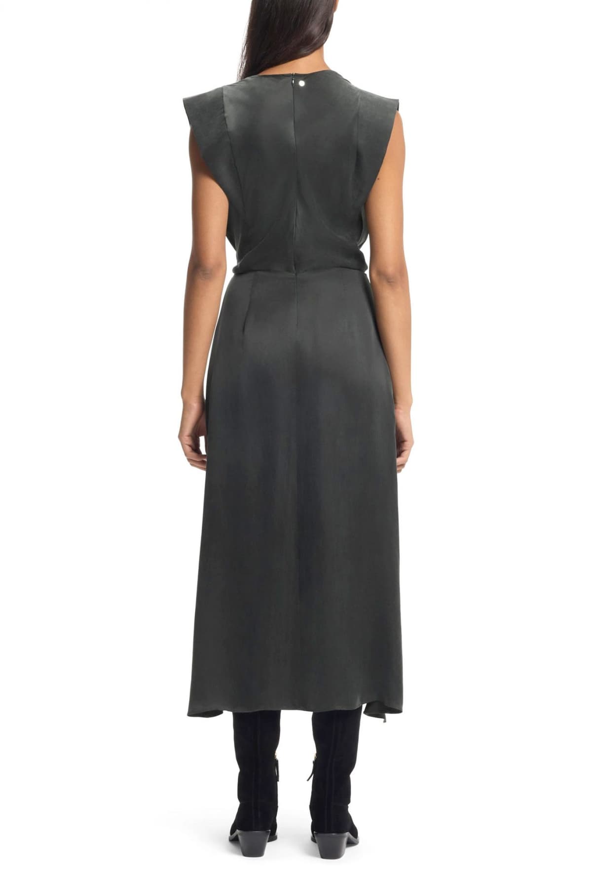 BOSS CASUAL ΦΟΡΕΜΑ C_DRATTY MIDI ΝΤΡΑΠΕ ΑΝΟΙΓΜΑ ΚΑΤΩ ΓΚΡΙ-ΧΑΚΙ