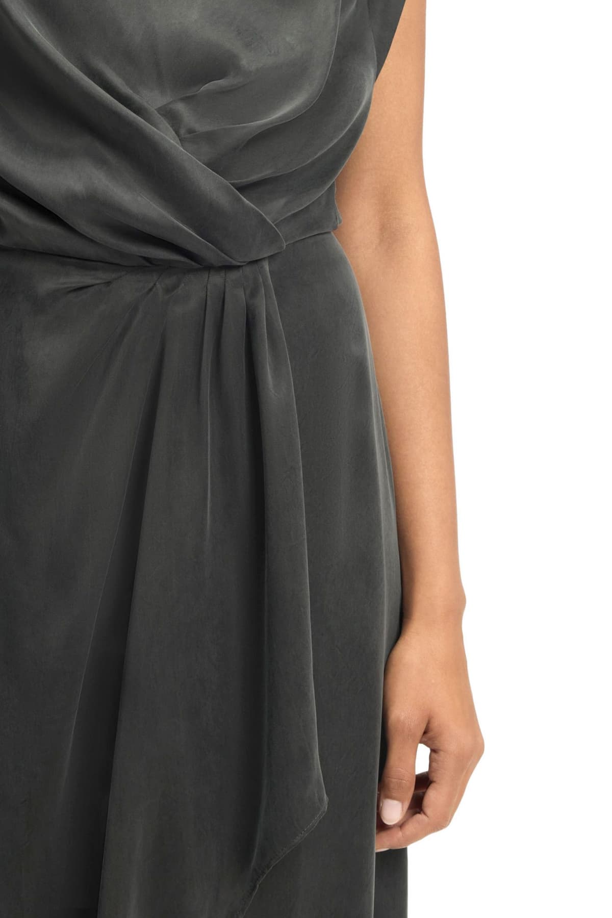 BOSS CASUAL ΦΟΡΕΜΑ C_DRATTY MIDI ΝΤΡΑΠΕ ΑΝΟΙΓΜΑ ΚΑΤΩ ΓΚΡΙ-ΧΑΚΙ