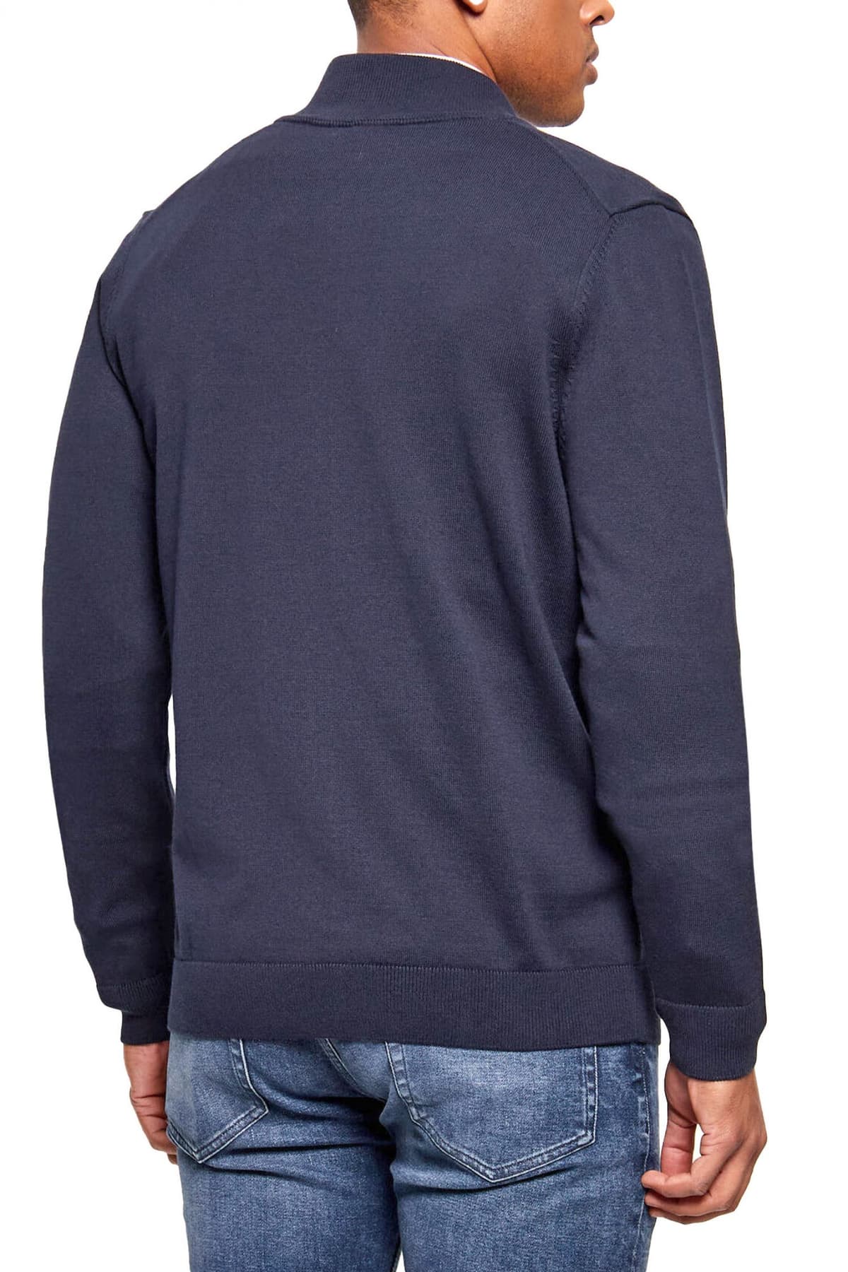 HUGO ΠΛΕΚΤΟ FULLZIP SAN JACOMO-C LOGO ΜΠΛΕ