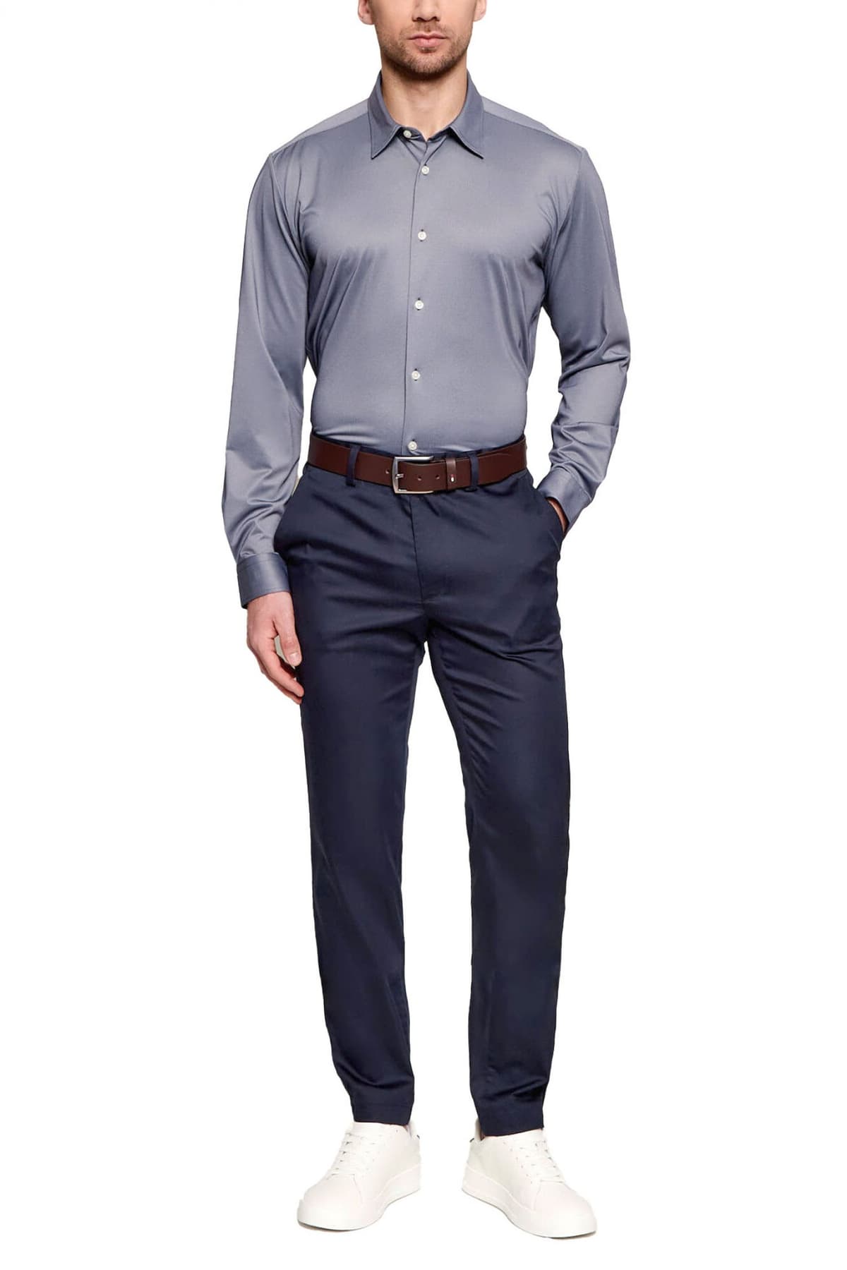 BOSS ΠΑΝΤΕΛΟΝΙ CHINO P-KAITON 1 SLIM FIT ΜΠΛΕ