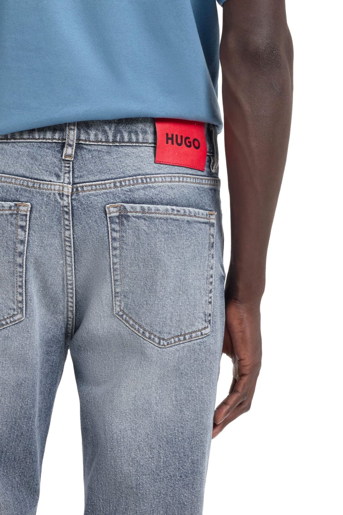 HUGO ΠΑΝΤΕΛΟΝΙ JEANS TAPERED FIT 634 ΜΠΛΕ