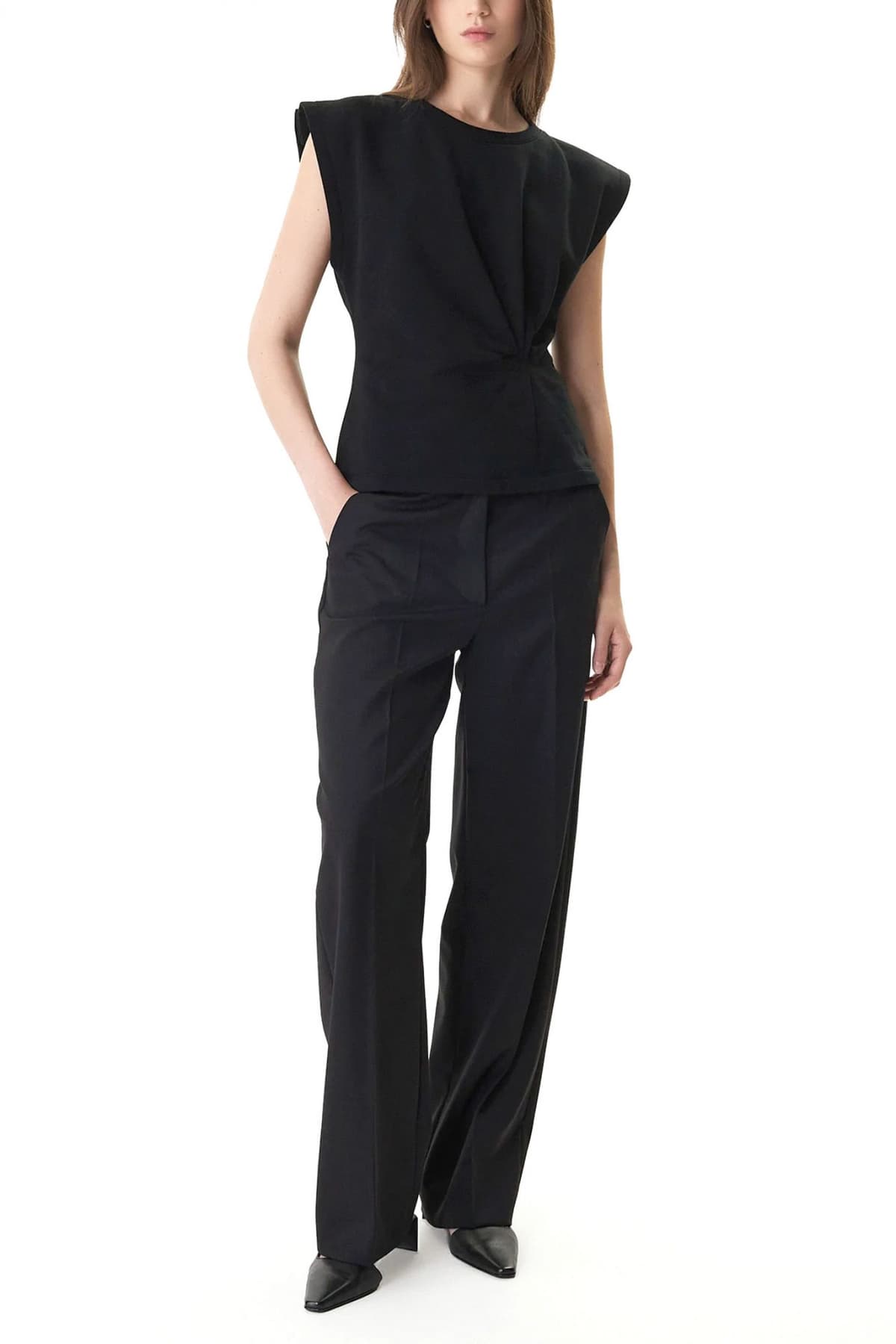 BOSS CASUAL TOP C_ERCI CREW NECK ΣΟΥΡΑ ΣΤΗ ΜΕΣΗ ΜΑΥΡΟ