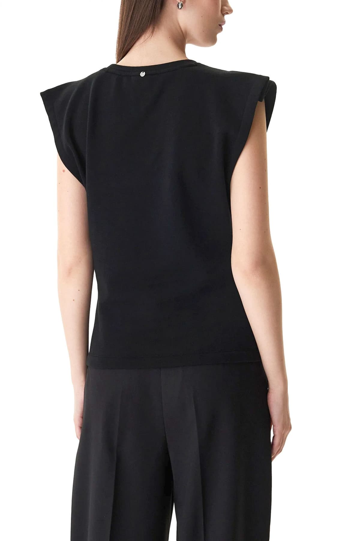 BOSS CASUAL TOP C_ERCI CREW NECK ΣΟΥΡΑ ΣΤΗ ΜΕΣΗ ΜΑΥΡΟ