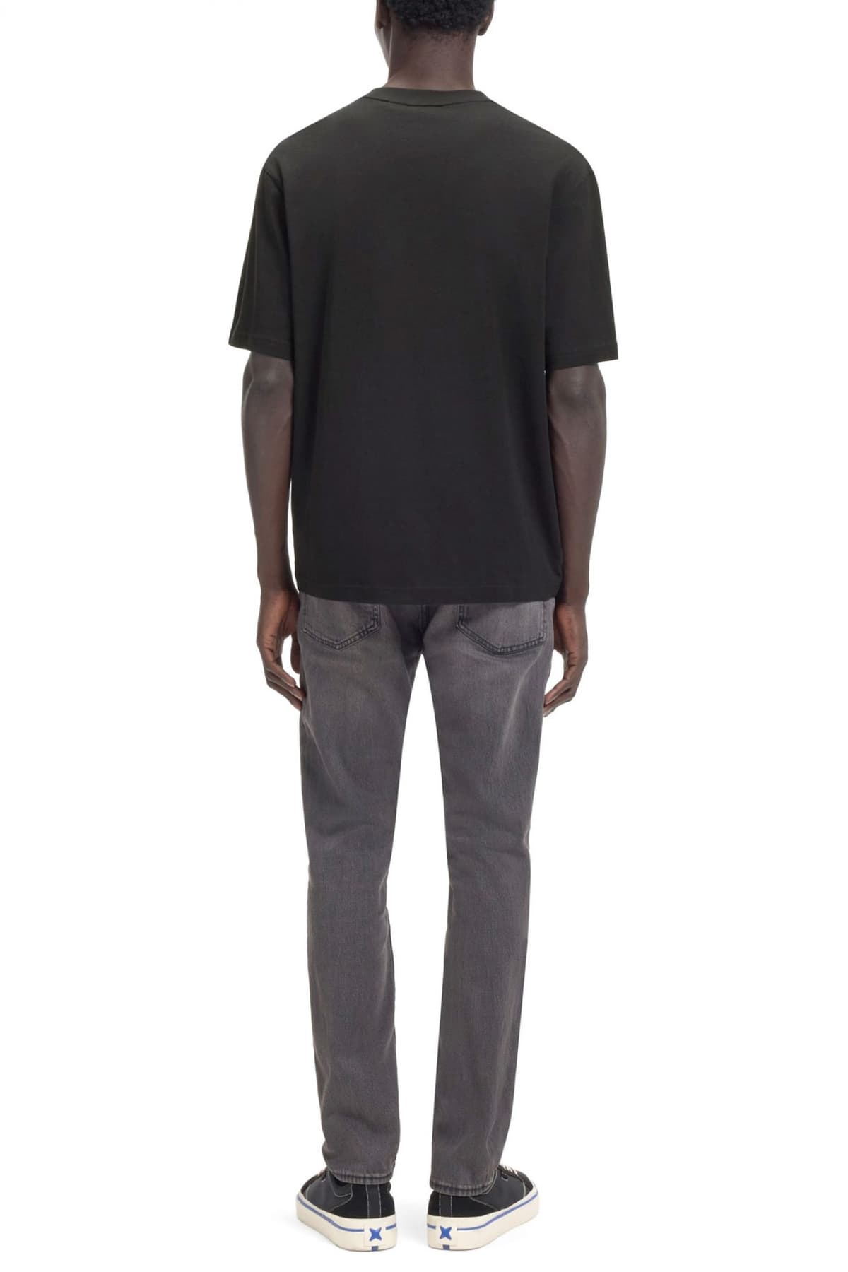 HUGO BLUE T-SHIRT NAMERIX ΜΑΥΡΟ