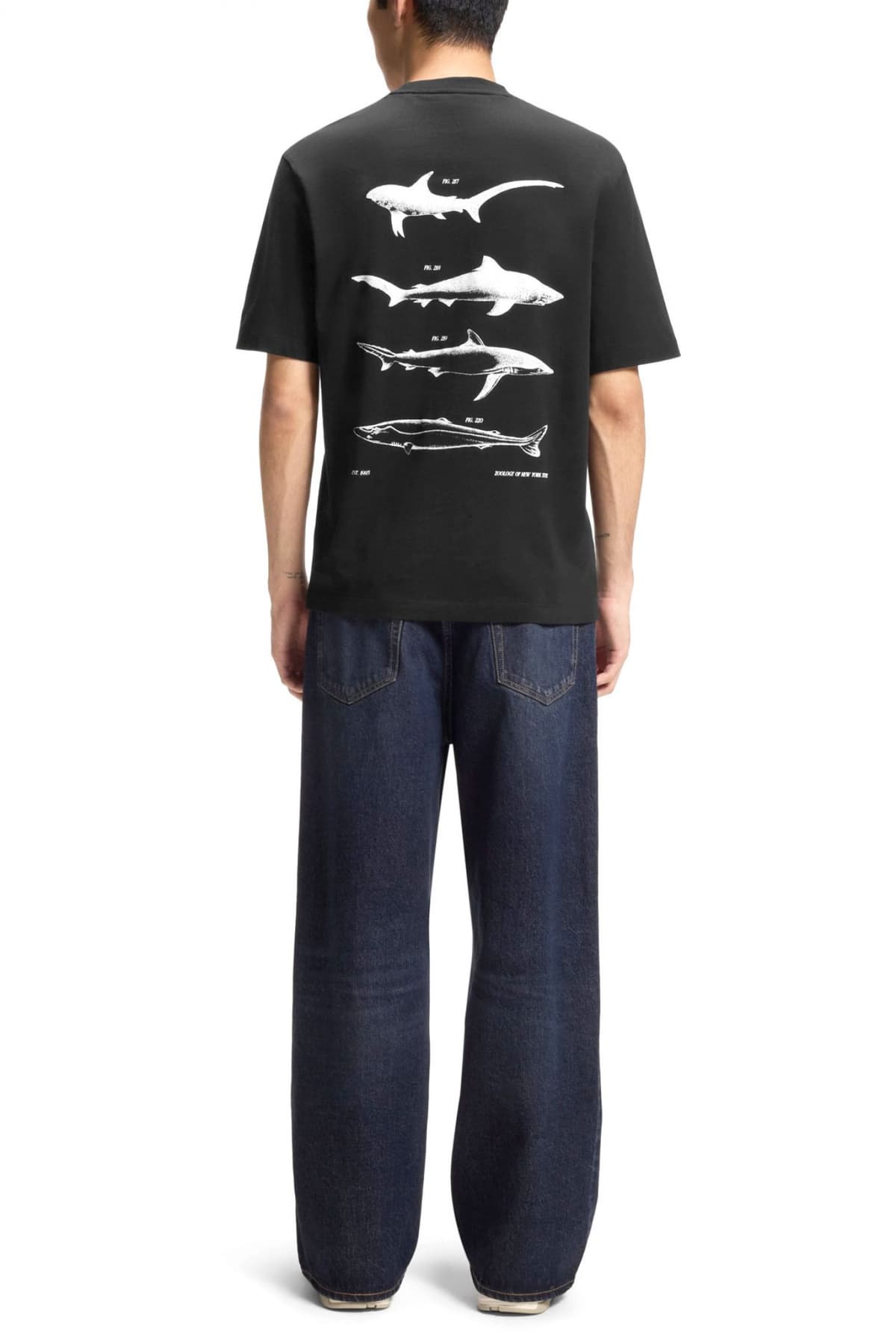 HUGO BLUE T-SHIRT NOFISHIX ΜΑΥΡΟ