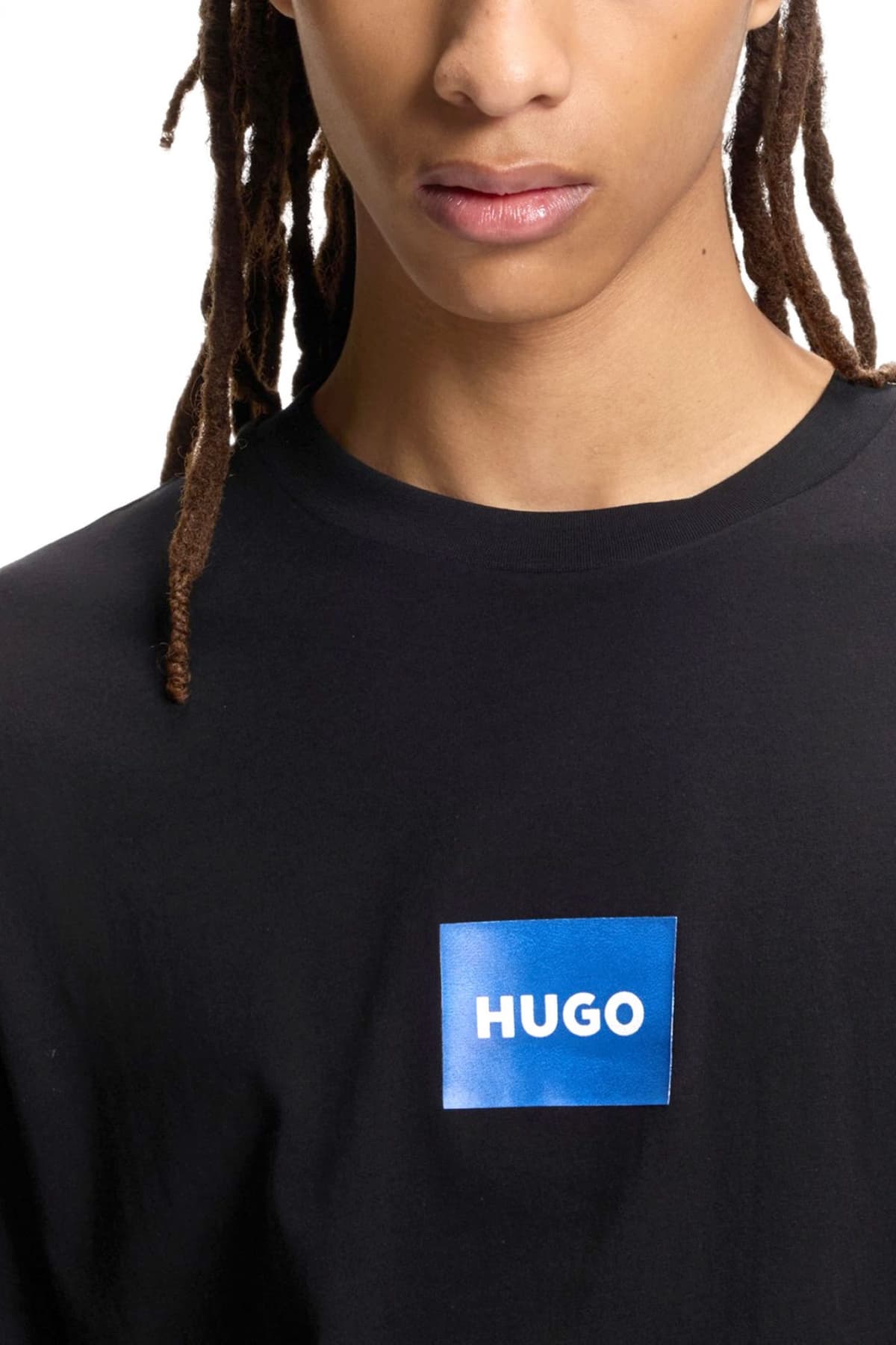 HUGO BLUE T-SHIRT NAYONIX ΜΑΥΡΟ