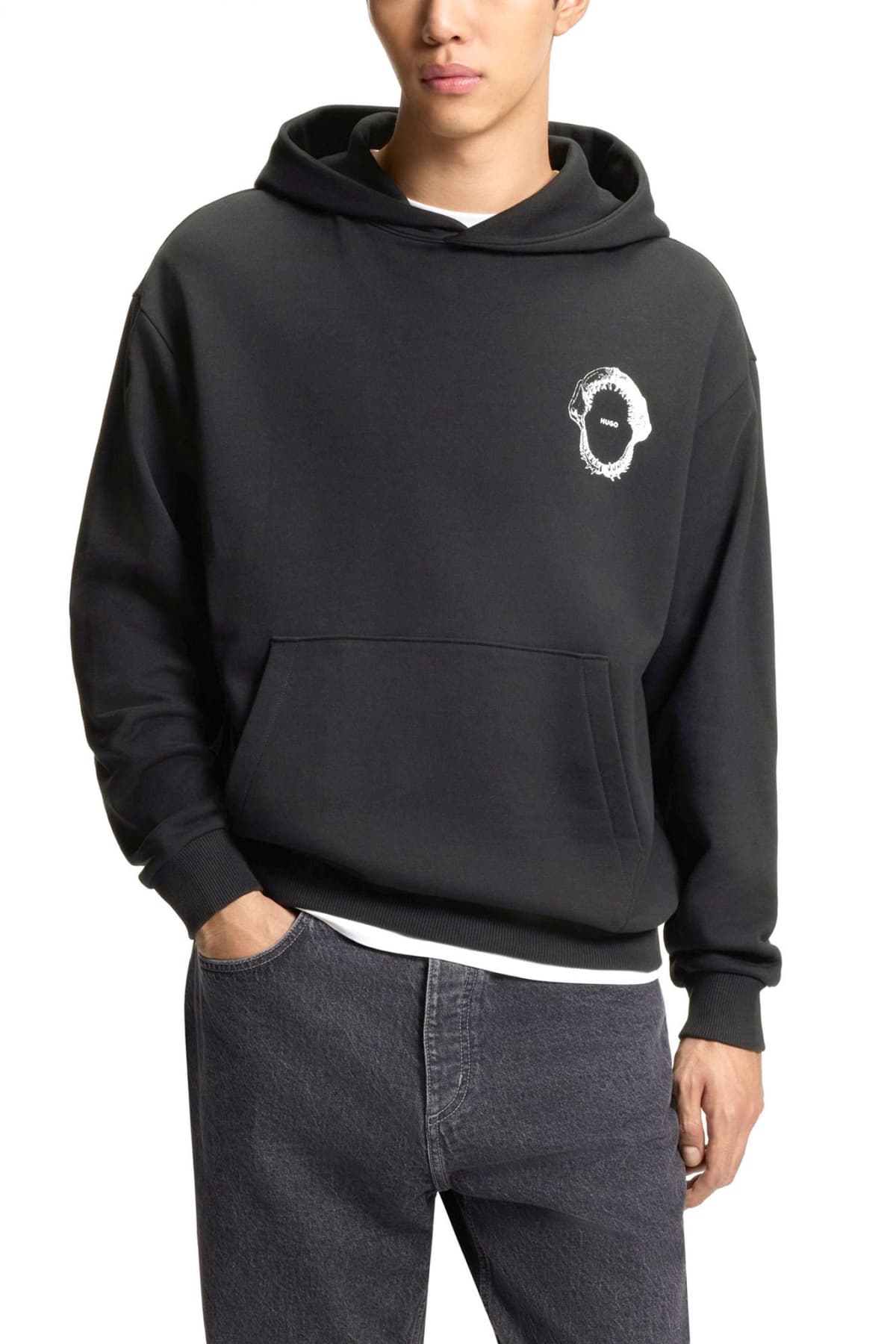 HUGO BLUE ΦΟΥΤΕΡ HOODIE NOUTILEΧ ΜΑΥΡΟ